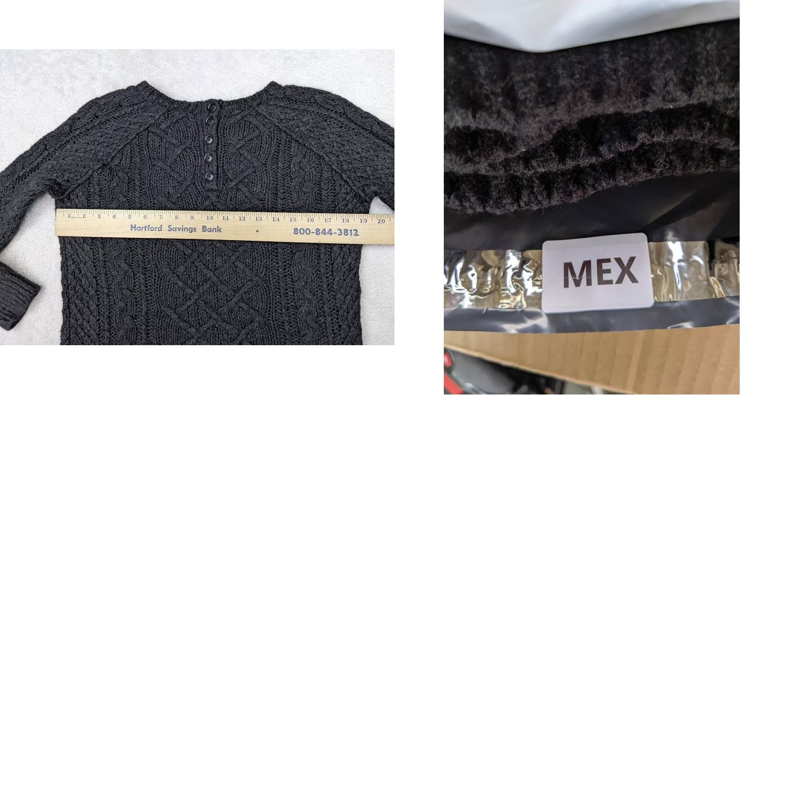Loft LOFT Ann Taylor Womens S Gray Cable Knit Sweater Pullover Wool Blend Aron 3D Sweater Size S / US 4 / IT 40 - 8 Thumbnail