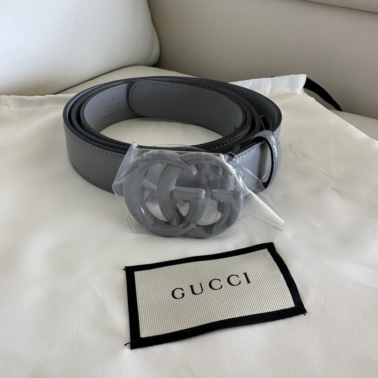 Gucci New 100% Authentic GUCCI Belt Marmont 414516 120 cm 48 In Gr Size 46 - 3 Thumbnail