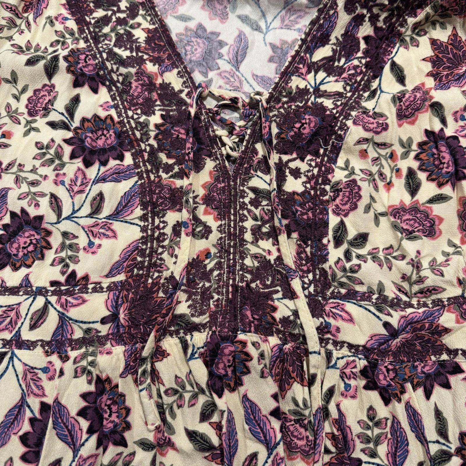 Other Torrid Babydoll Top Floral Boho Lace Up Flowy Plus Size 3 3X Size 3XL / US 20-22 - 7 Thumbnail