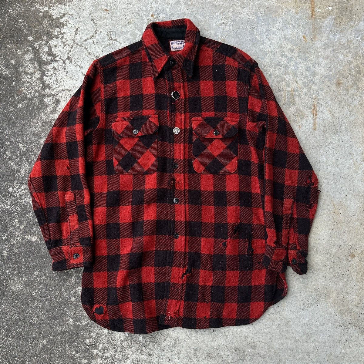 40s Hercules Buffalo Plaid Mackinaw Christmas Flannel