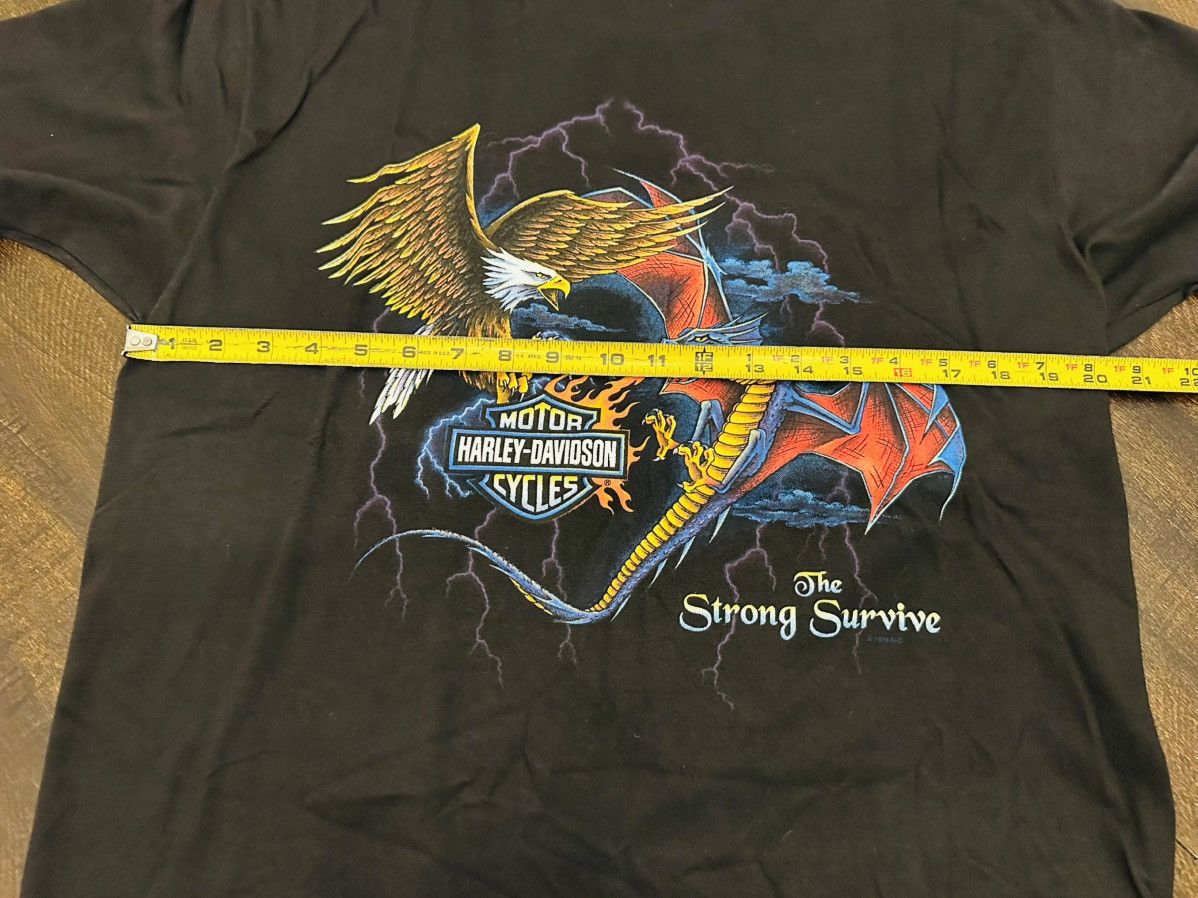 Harley Davidson Vtg Harley-Davidson Mens Tshirt Strong Survive-LRG Size US L / EU 52-54 / 3 - 7 Thumbnail