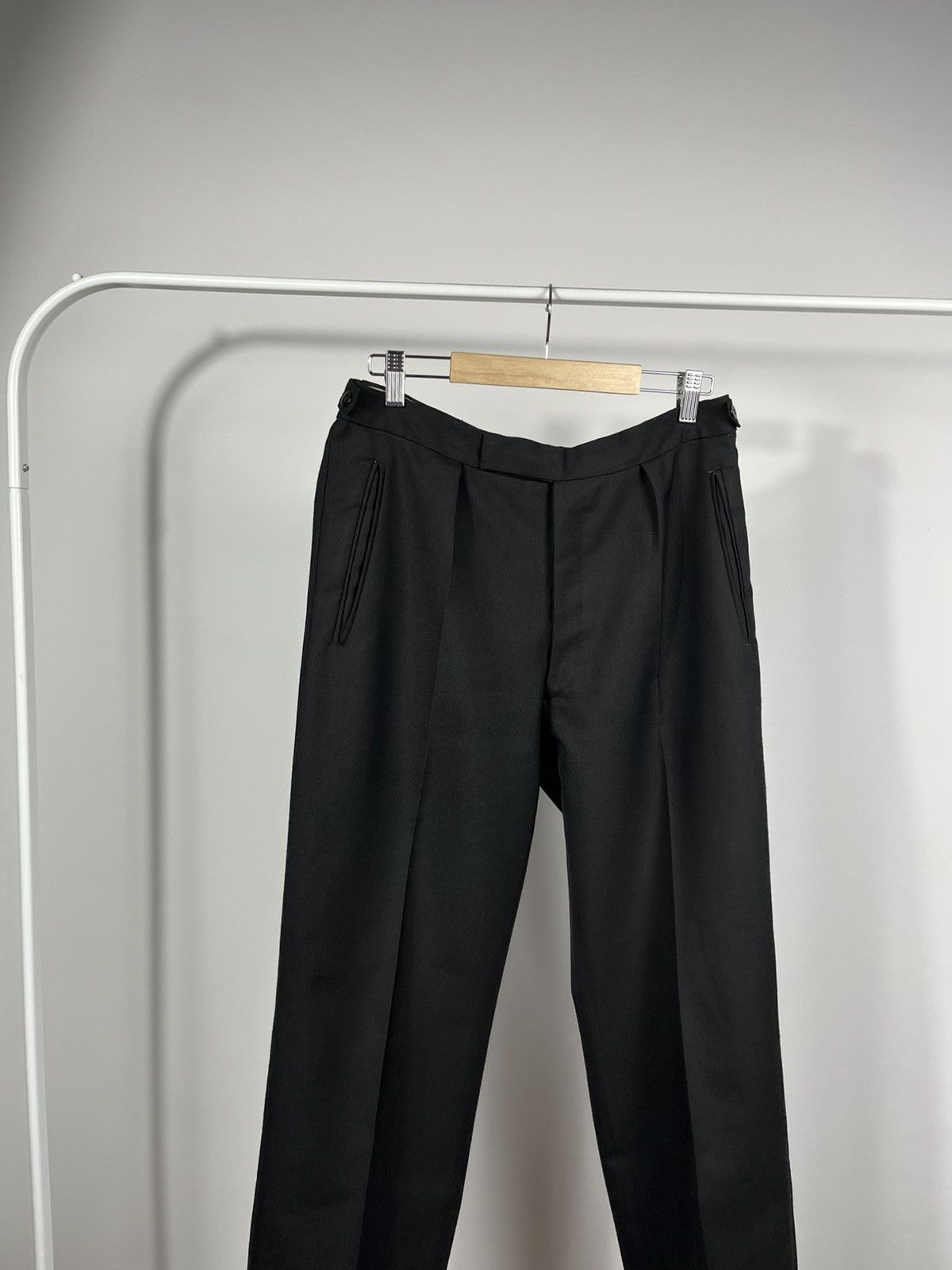 Other Vintage Black Tailored Pants Classic High Waist Trousers Size US 30 / EU 46 - 2 Thumbnail