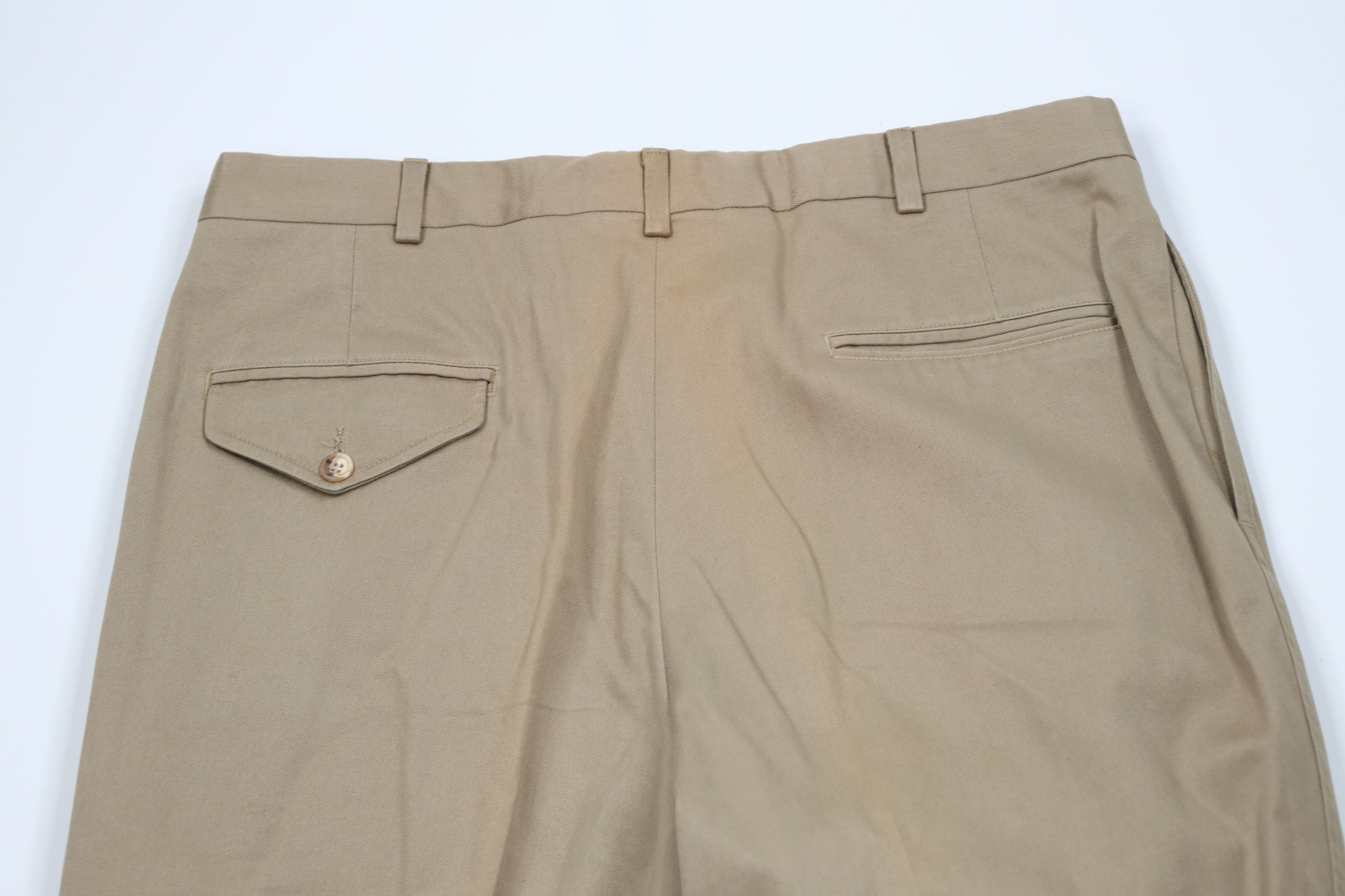 Lands' End Vintage 90s Lands End Wide Leg Heavyweight Chino Pants USA Size US 36 / EU 52 - 12 Thumbnail