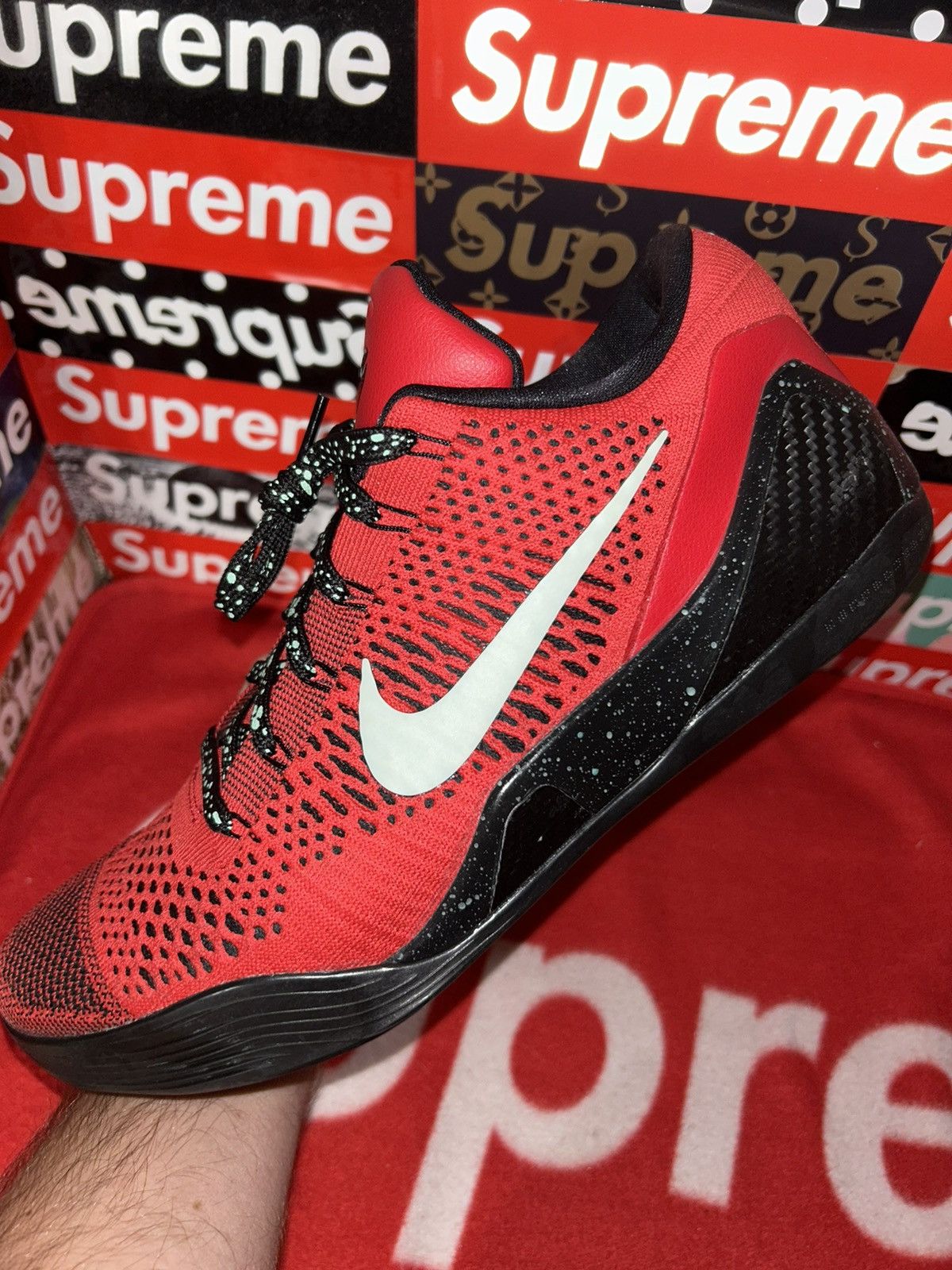 Nike Nike Kobe 9 Elite Low University Red 639045-600 size 12 VNDS Size US 12 / EU 45 - 7 Thumbnail
