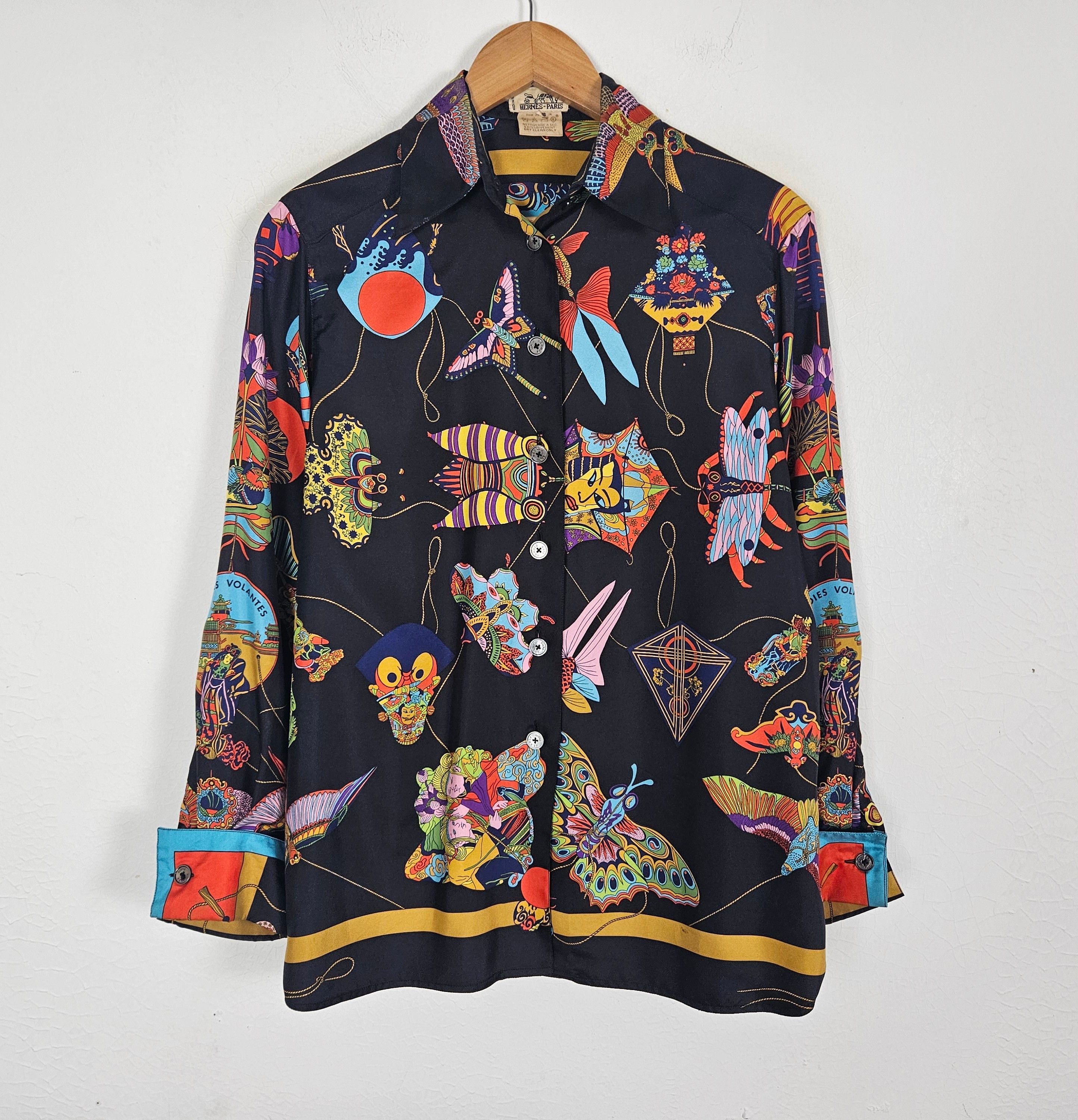 Hermes Hermes Soies Volantes Silk Shirt Size US M / EU 48-50 / 2 - 3 Thumbnail