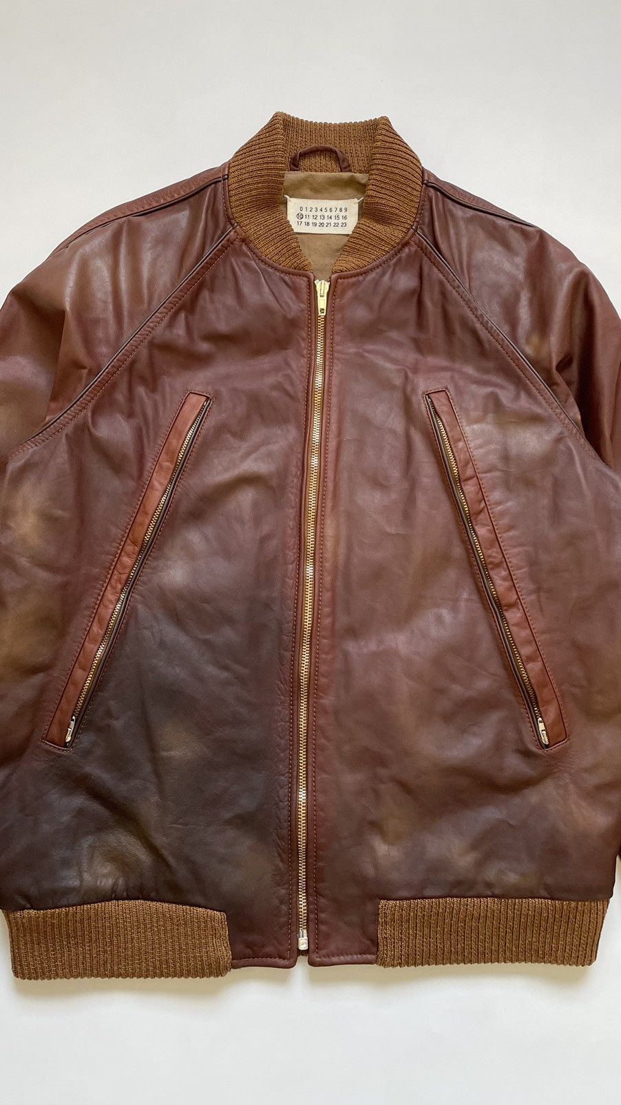 Maison Margiela S/S 04 ‘Five Zip’ Leather Bomber Jacket Size US M / EU 48-50 / 2 - 8 Thumbnail
