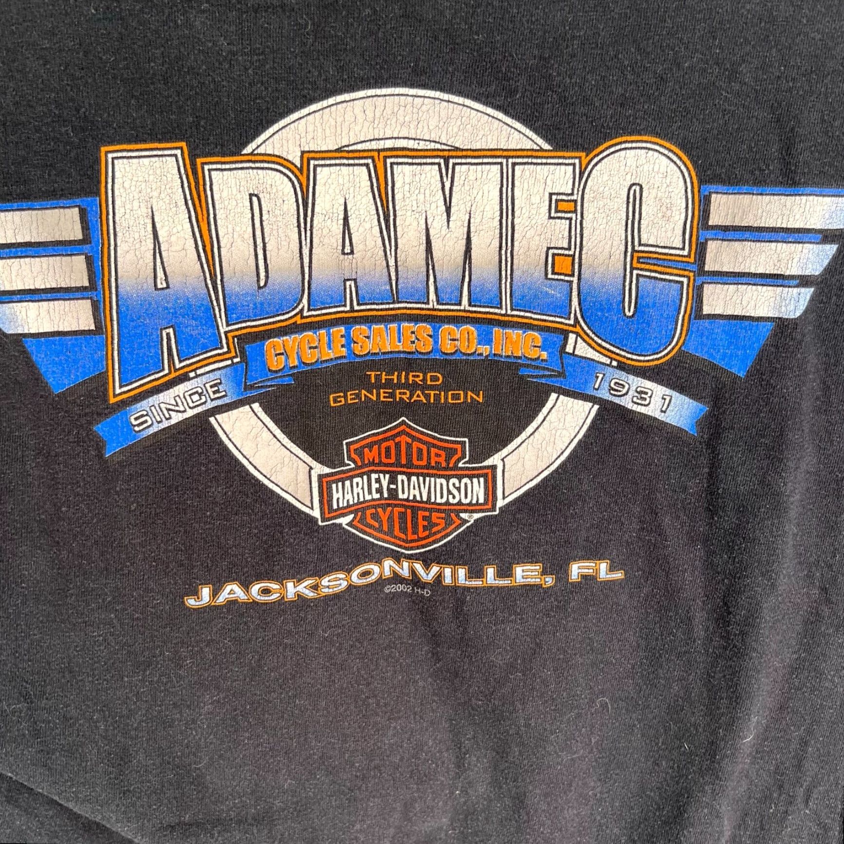 Harley Davidson Harley-Davidson Mens XL Black T-Shirt Vintage 2002 Adamec Jacksonville FL Brand Logo Motorcycle Mens Shirts Black XL USA SellER Size US XL / EU 56 / 4 - 4 Thumbnail