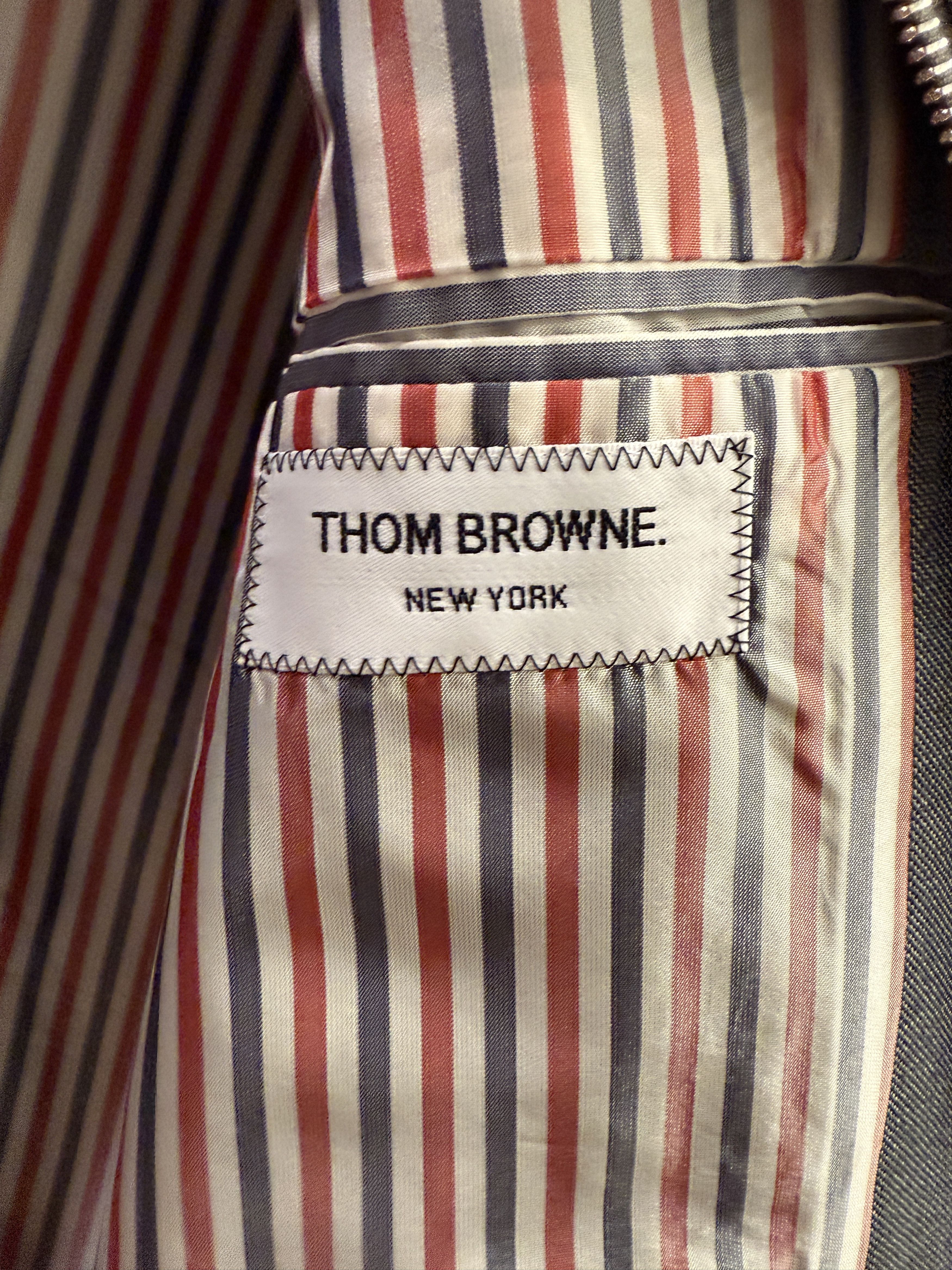 Thom Browne Thom Browne Grey Bomber Jacket Size 2/M Size US M / EU 48-50 / 2 - 7 Thumbnail