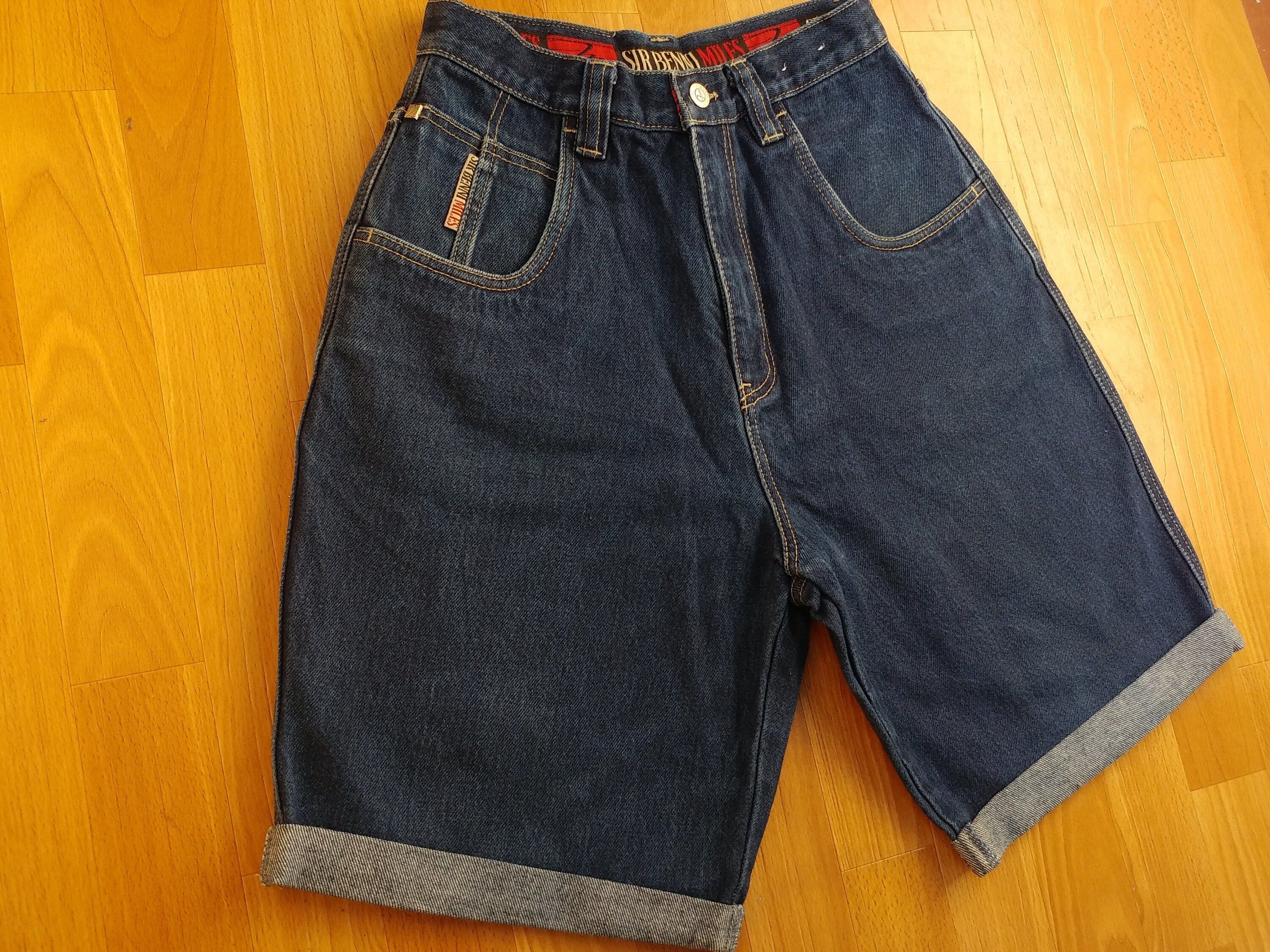 Vintage Sir Benni Miles shorts, vintage hip hop baggy jeans, 90s, 28 Size US 28 / EU 44 - 9 Thumbnail