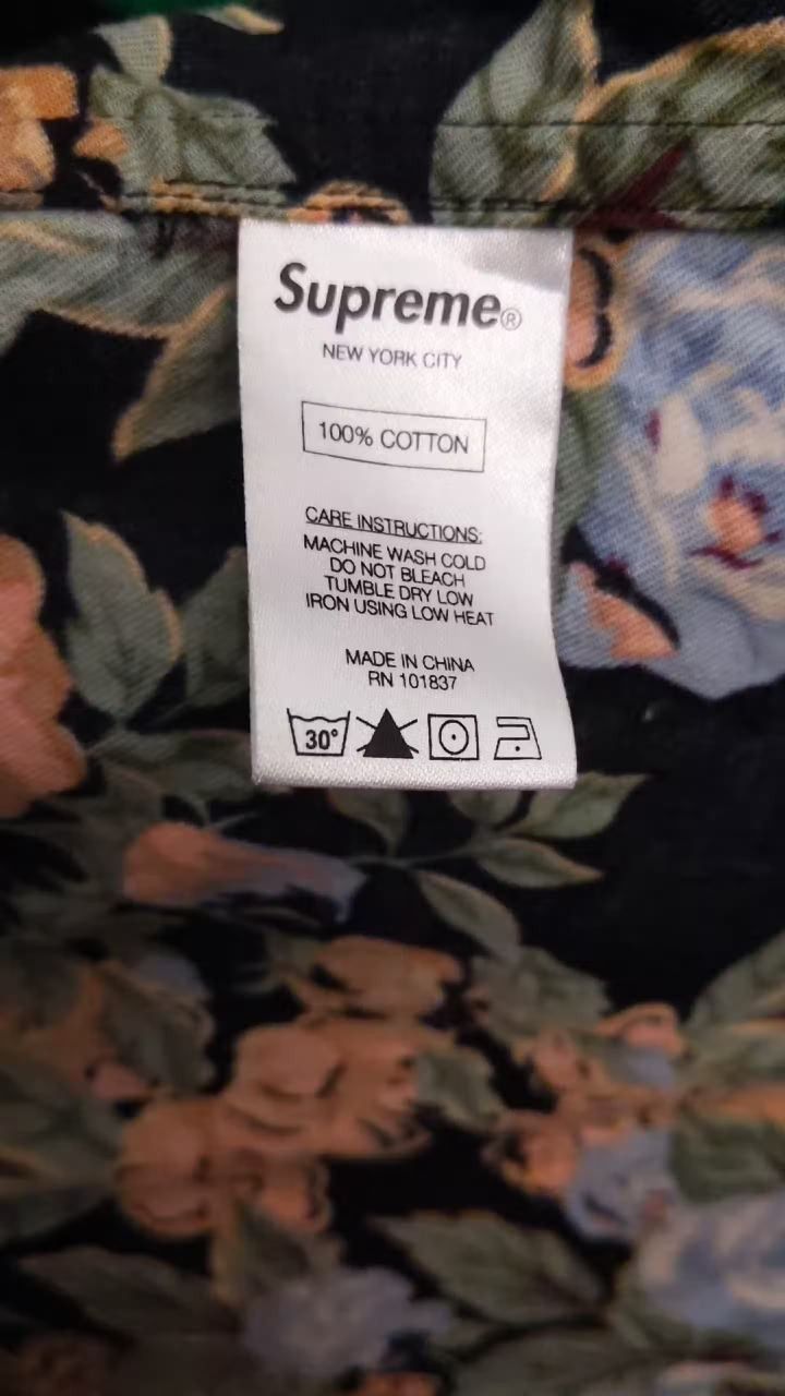 Supreme Floral Flower Button Up Shirt F/W14 Size US S / EU 44-46 / 1 - 5 Thumbnail