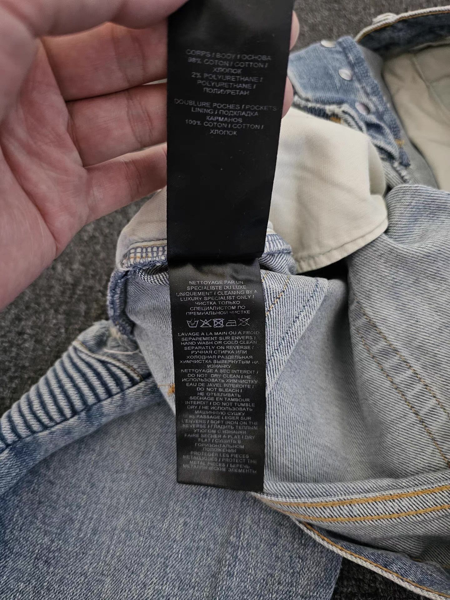 Balmain Balmain Men's Distressed Biker Jeans Size US 34 / EU 50 - 7 Thumbnail