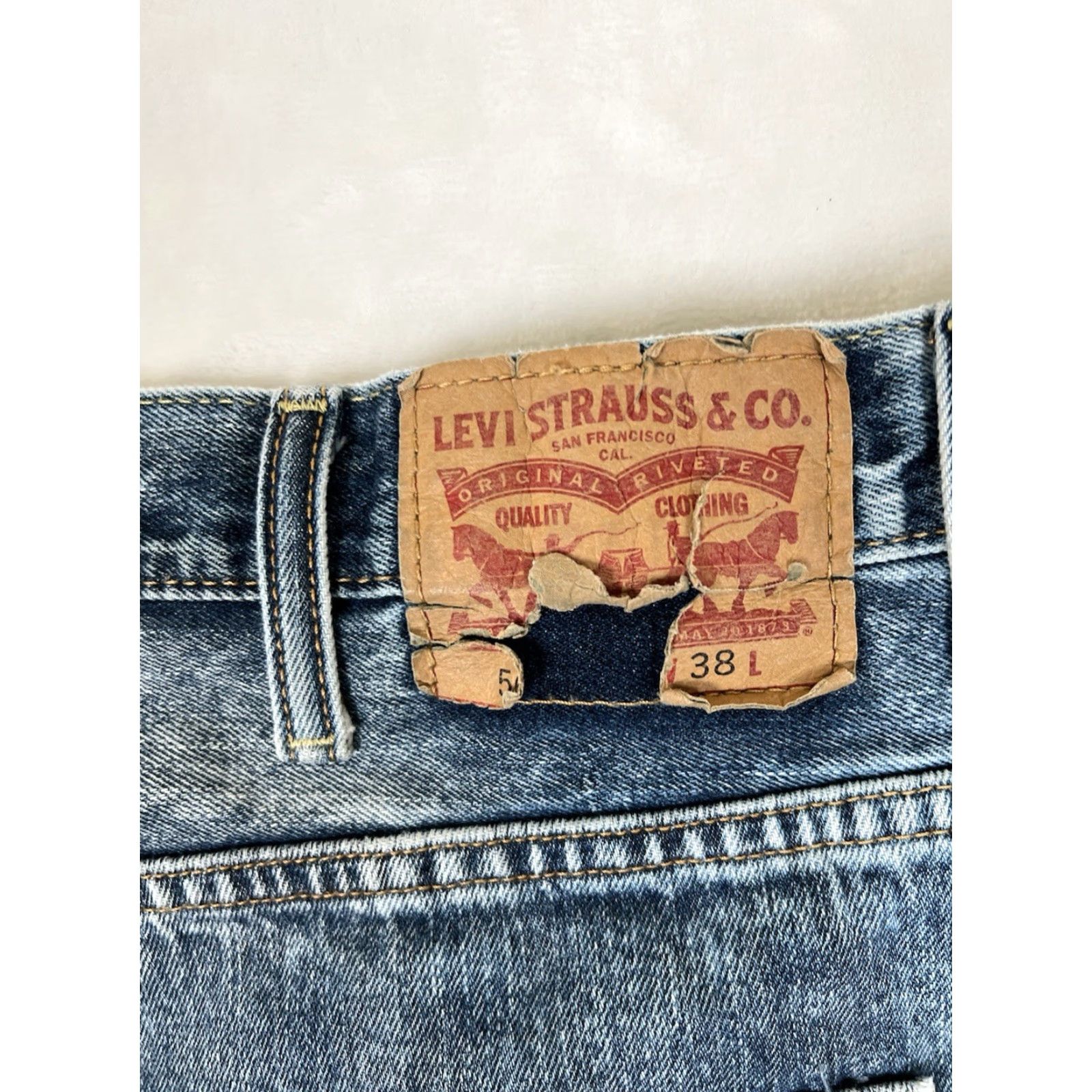 Levi's VINTAGE Levi's 569 Denim Shorts Jeans Regular Men 38 Blue 12" Inseam 90s Skate Stretch Pocket 5-Pocket High Rise Size US 38 / EU 54 - 5 Thumbnail