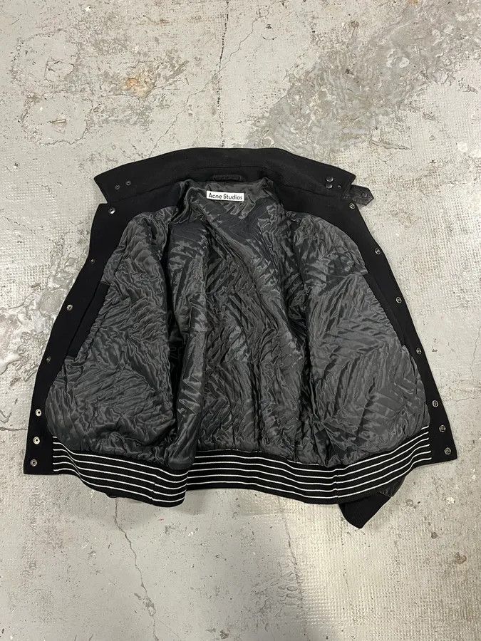 Acne Studios Acne Studios Black Wool & Leather Biker Jacket Size US M / EU 48-50 / 2 - 6 Thumbnail