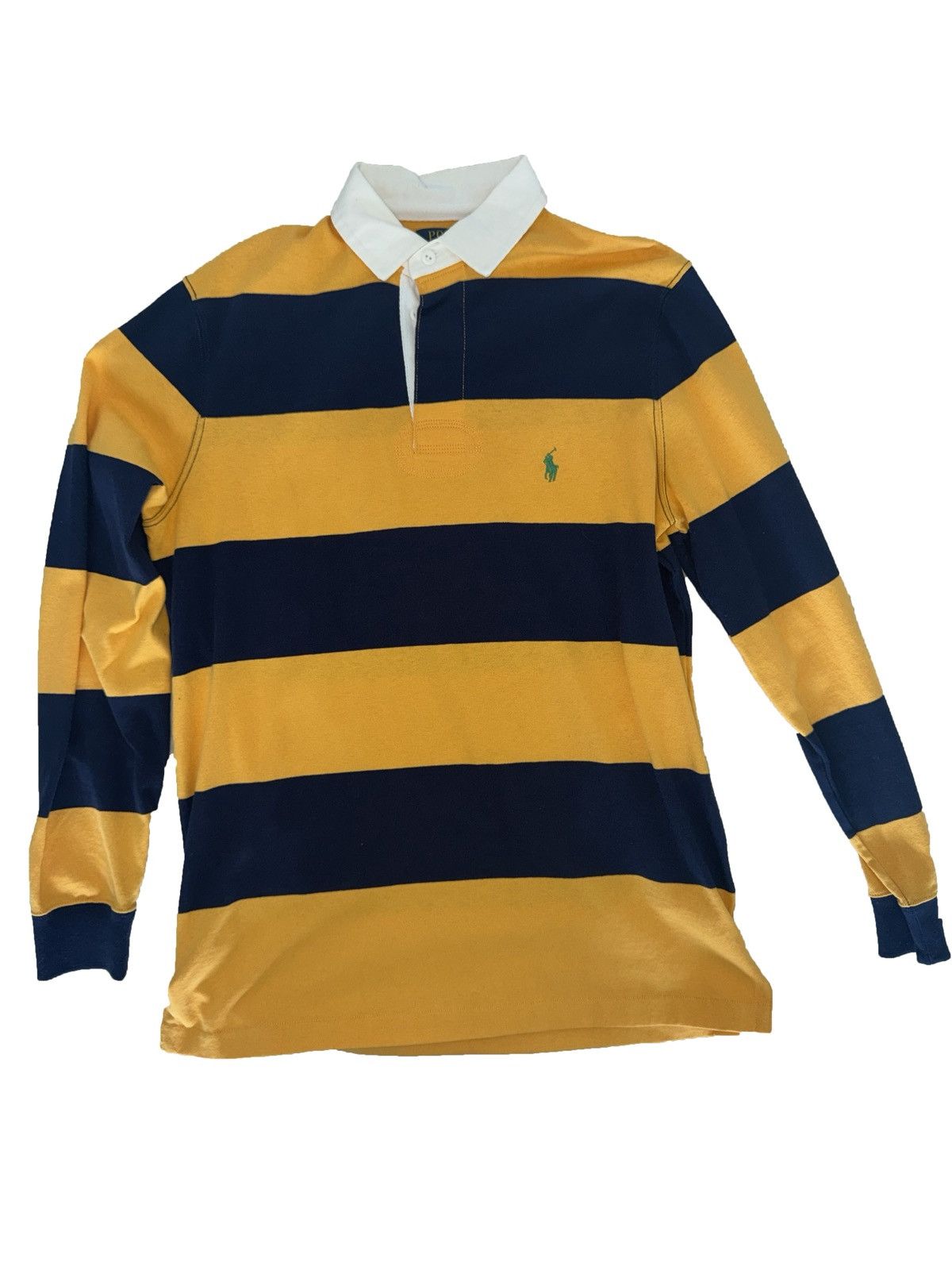 Polo Ralph Lauren Ralph Lauren classic rugby yellow and navy blue stripes Size US M / EU 48-50 / 2 - 1 Thumbnail