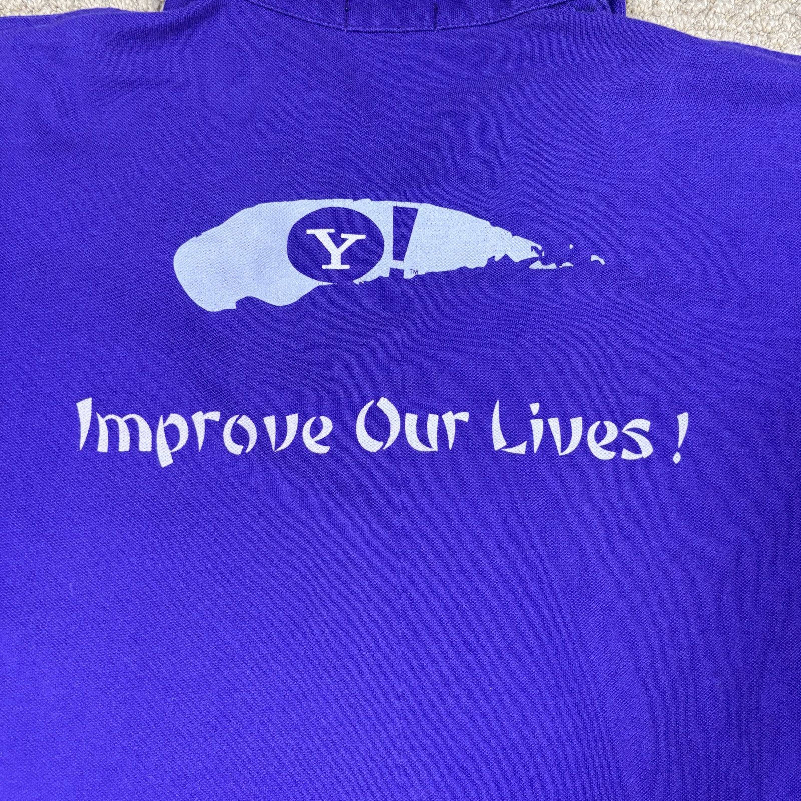Vintage Vintage 1999 Yahoo China Japan pruple polo mens XL retro 90s Size US XL / EU 56 / 4 - 8 Thumbnail