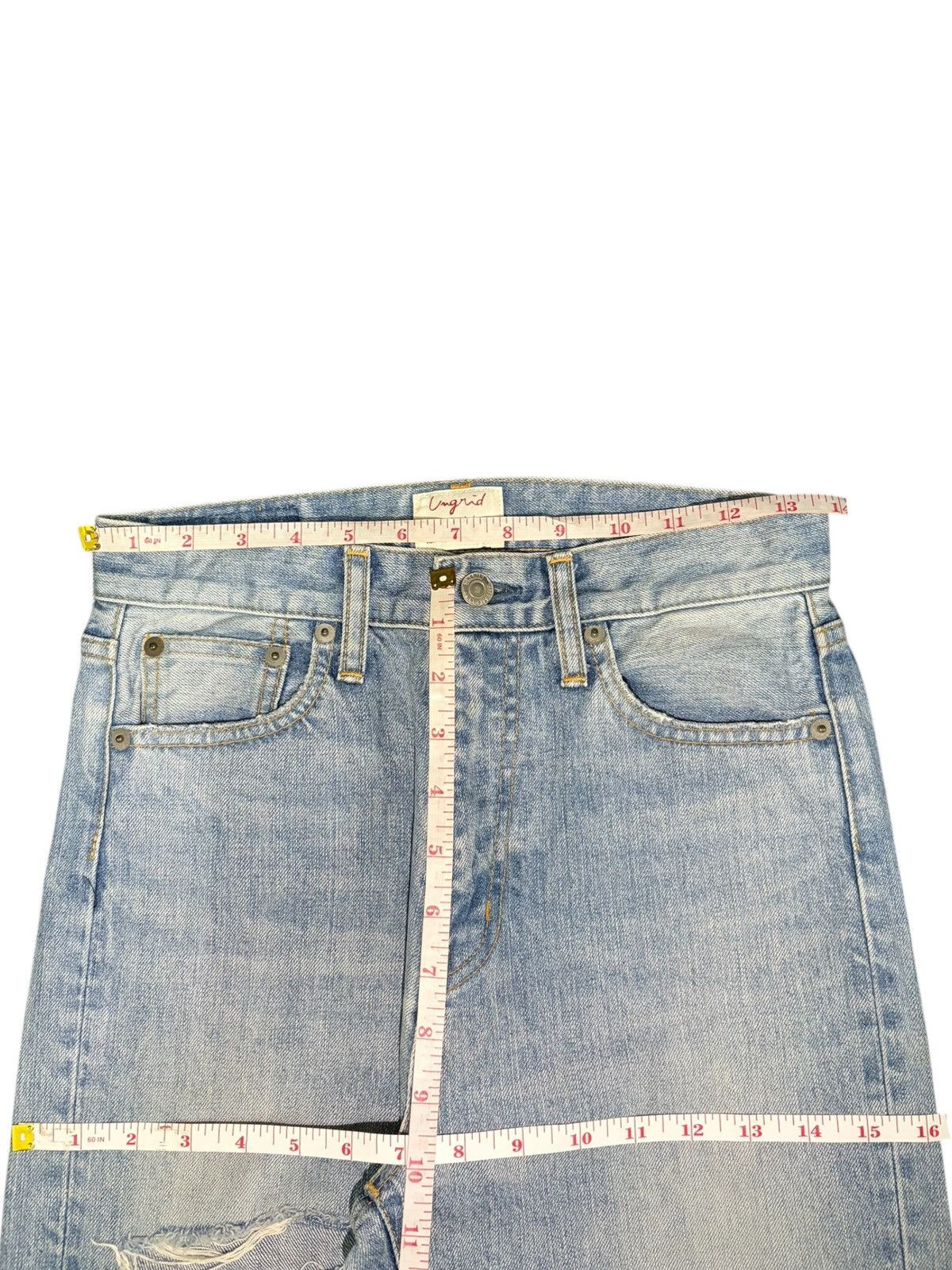 Hysteric Glamour Vintage Japanese Ungrid Faded Wash Distress Flare Jeans Size 28" / US 6 / IT 42 - 6 Thumbnail