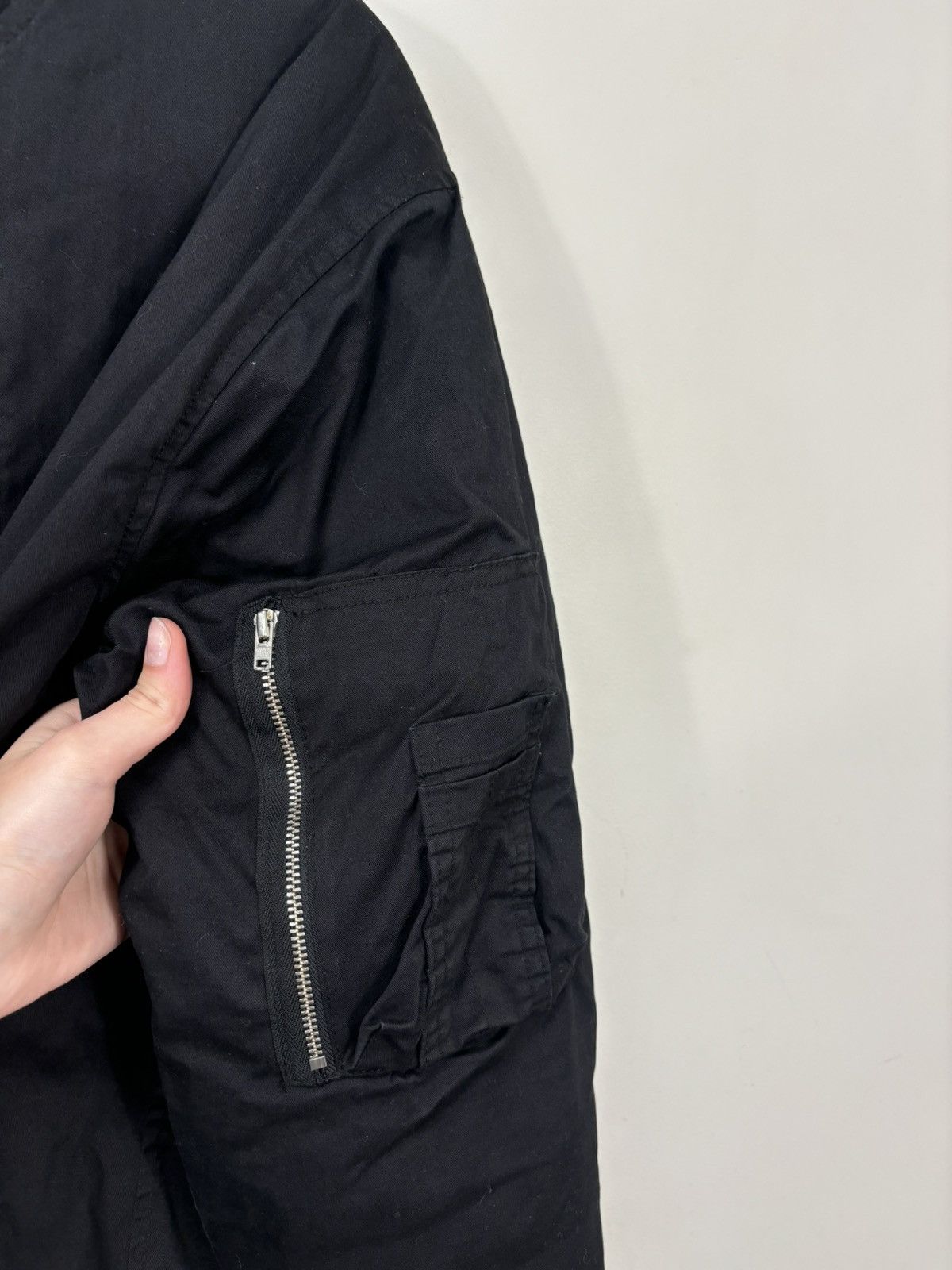 LFDY LFDY Men’s Y2K Multipocket Military Hype Black Bomber Jacket Size US S / EU 44-46 / 1 - 11 Thumbnail