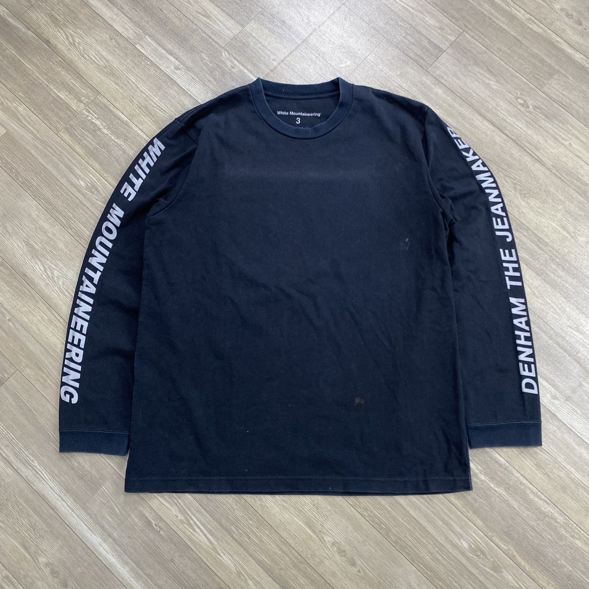 White Mountaineering White Mountaineering X Denham Spell Out T Shirt Long Sleeve Size US L / EU 52-54 / 3 - 1 Thumbnail