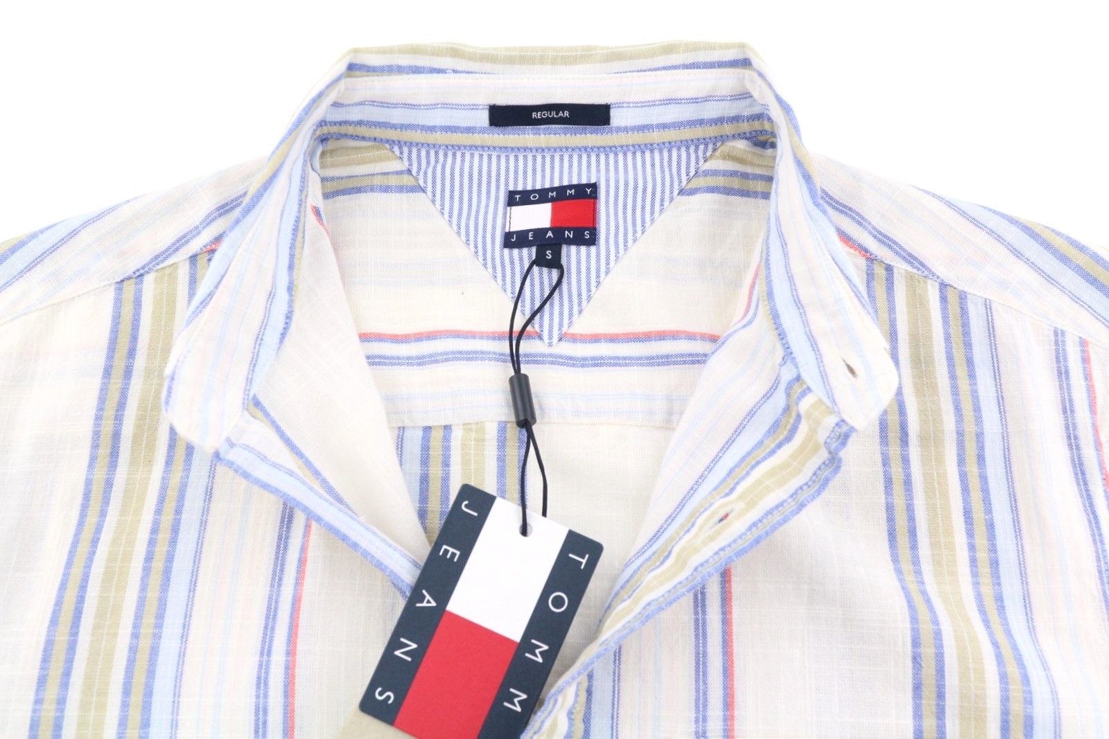 Tommy Hilfiger REG SLUB STRIPE S Colourful Short Sleeve 87690 Size US S / EU 44-46 / 1 - 6 Thumbnail