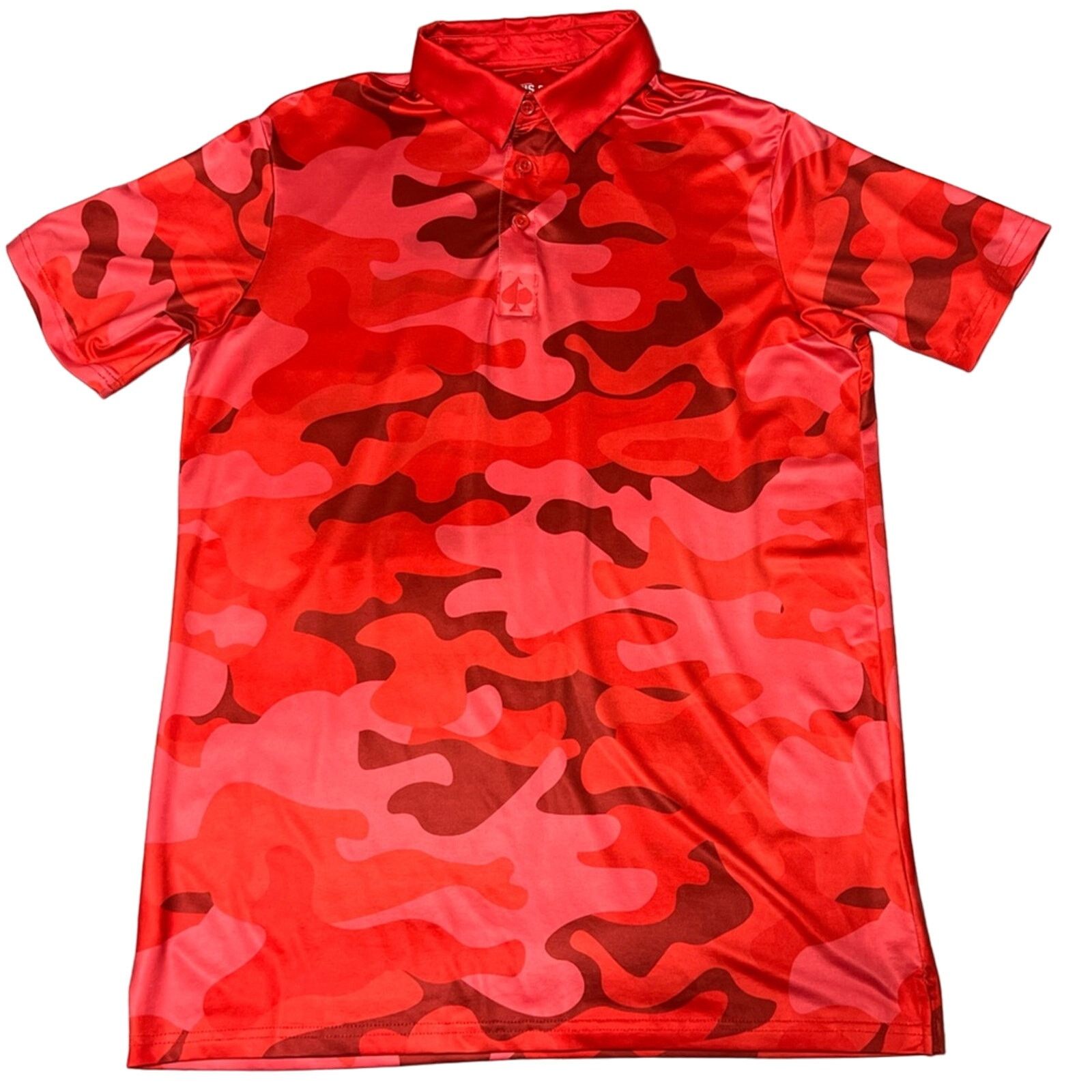 Other Pins Aces Polo Shirt Men's Golf Red Camo Print Stretch Size US M / EU 48-50 / 2 - 1 Thumbnail
