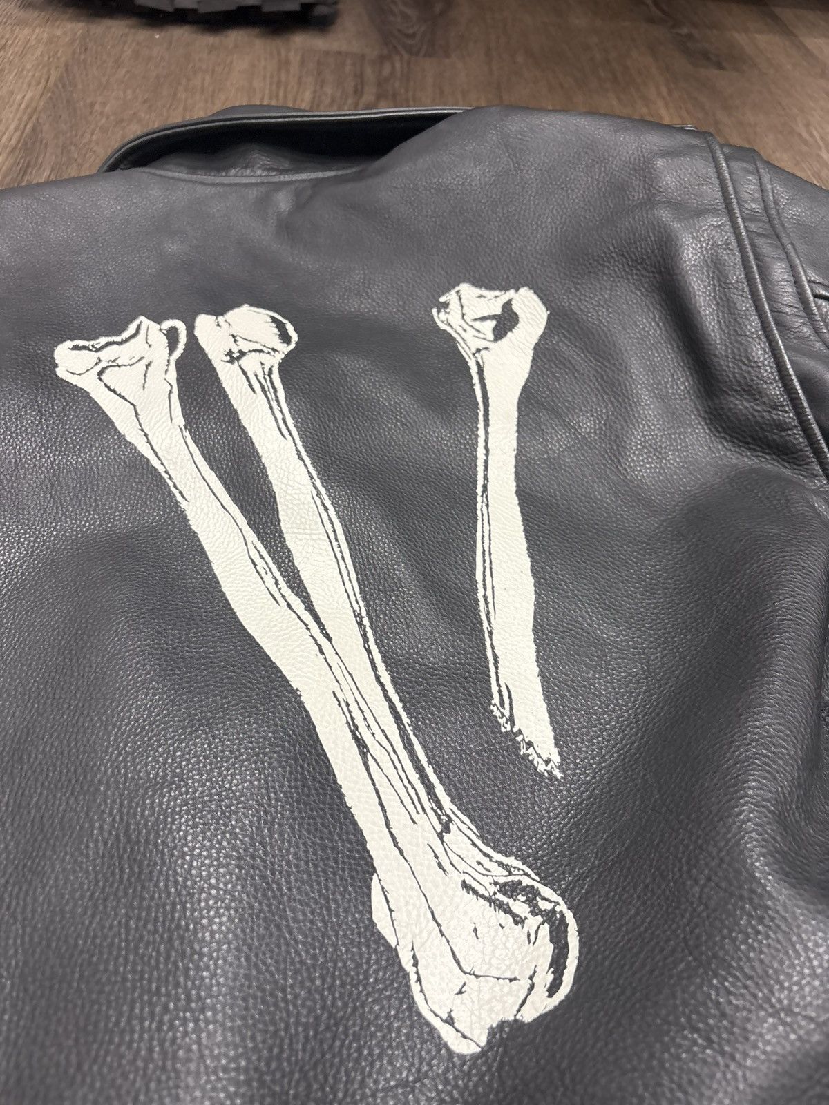 Neighborhood × Vlone Vlone X Neighborhood Leather Skeleton Biker Jacket Size US XL / EU 56 / 4 - 6 Thumbnail