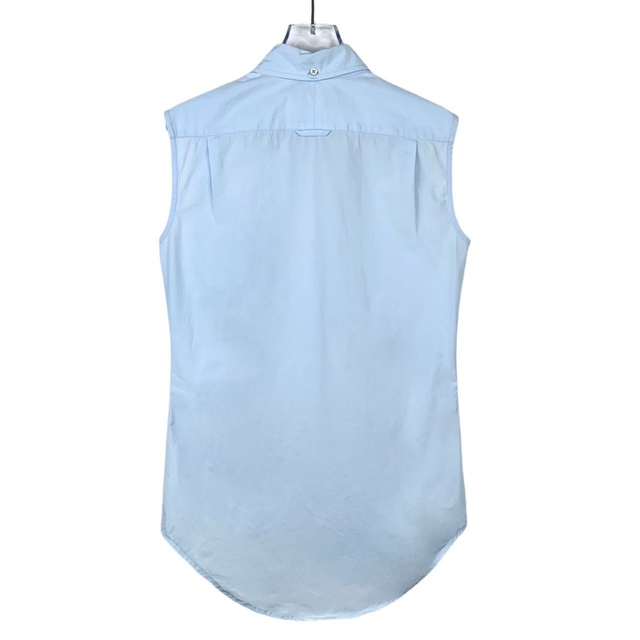 Thom Browne Thom Browne Blue Collared Cotton Sleeveless Shirt (Size 38) Size XS / US 0-2 / IT 36-38 - 8 Thumbnail