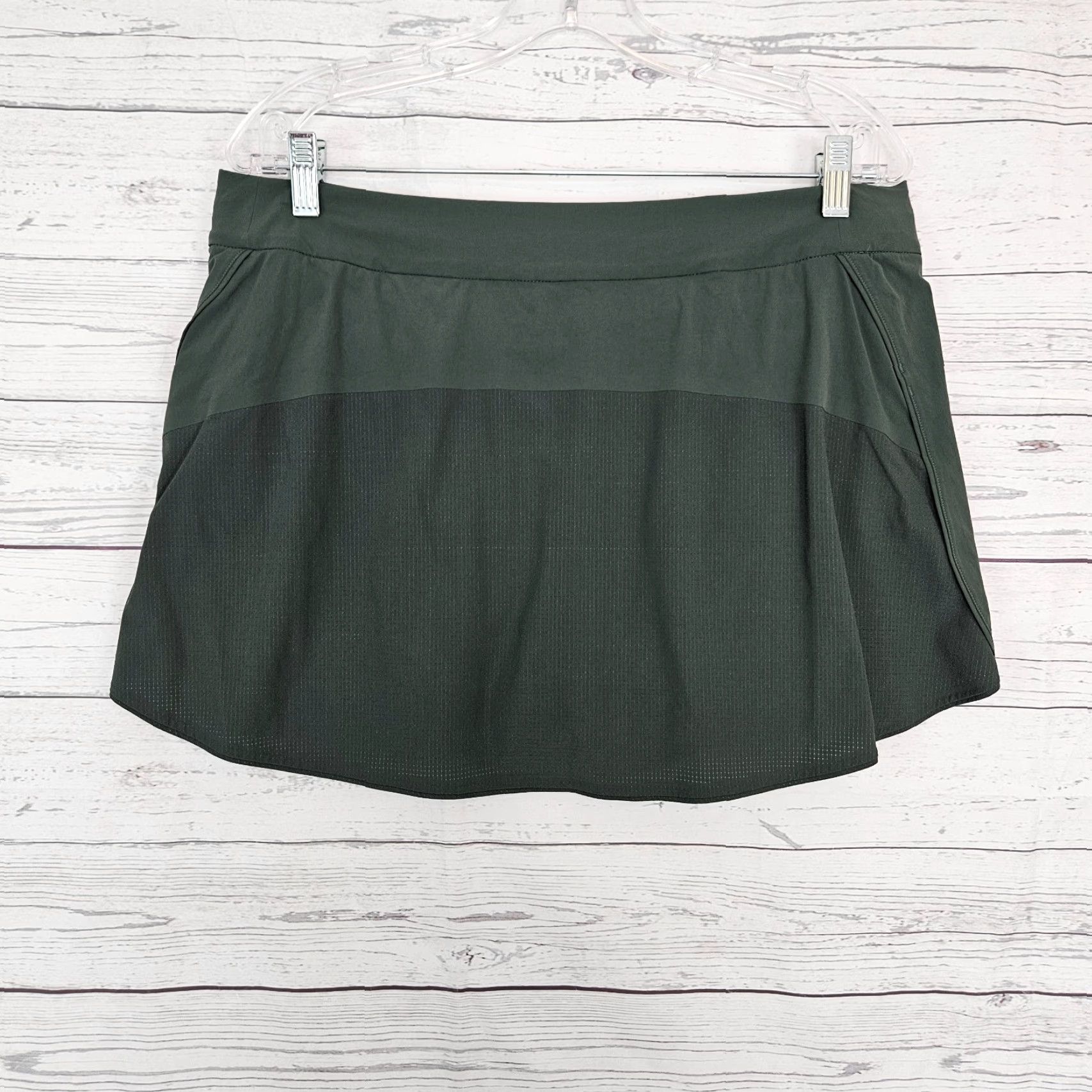 Outdoor Voices Outdoor Voices Skort Womens Sz XL Dark Green Pull On Size ONE SIZE - 2 Thumbnail