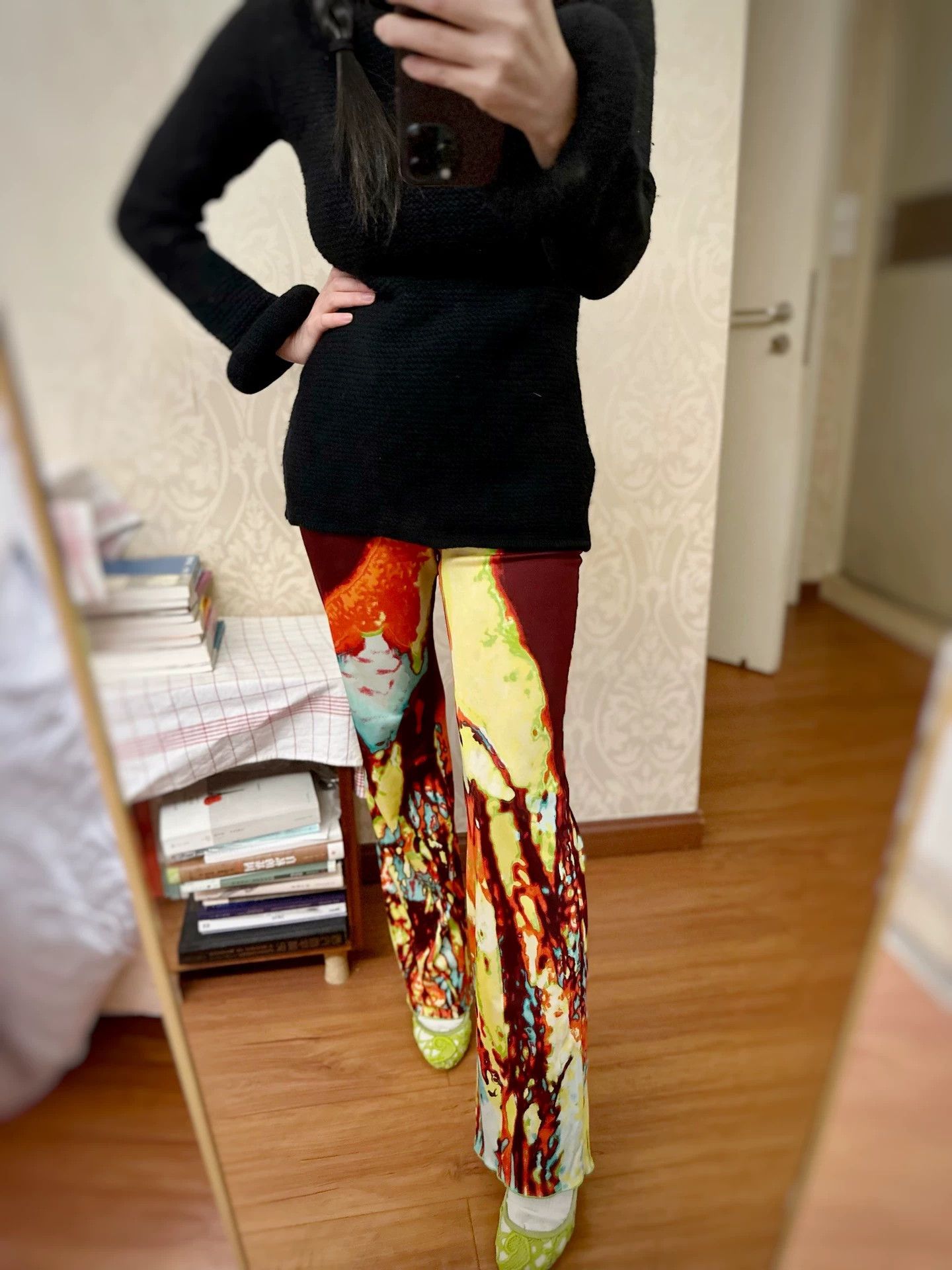 Jean Paul Gaultier JPG Thermal Imaging Portrait Print Pants 95 New Rare Size 27" / US 4 / IT 40 - 7 Thumbnail