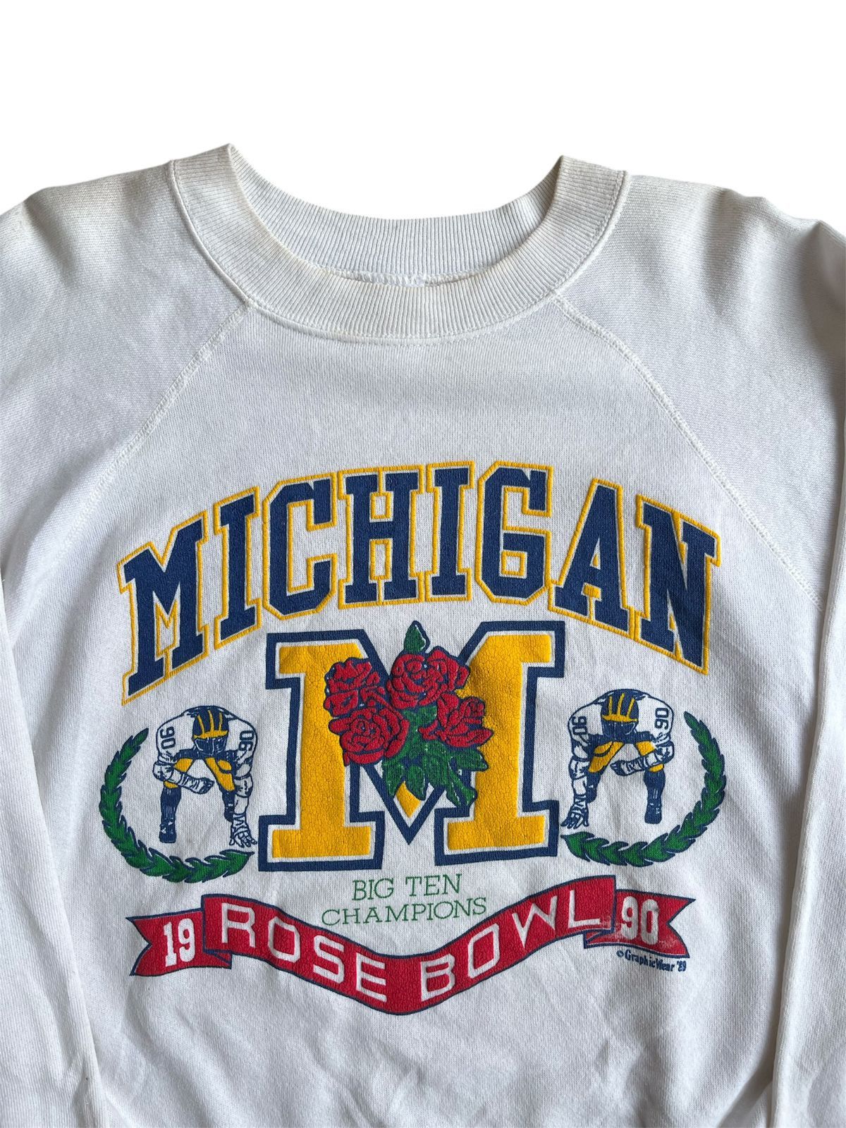Vintage 1989 Michigan Rose Bowl Sweatshirt Size US XL / EU 56 / 4 - 2 Thumbnail