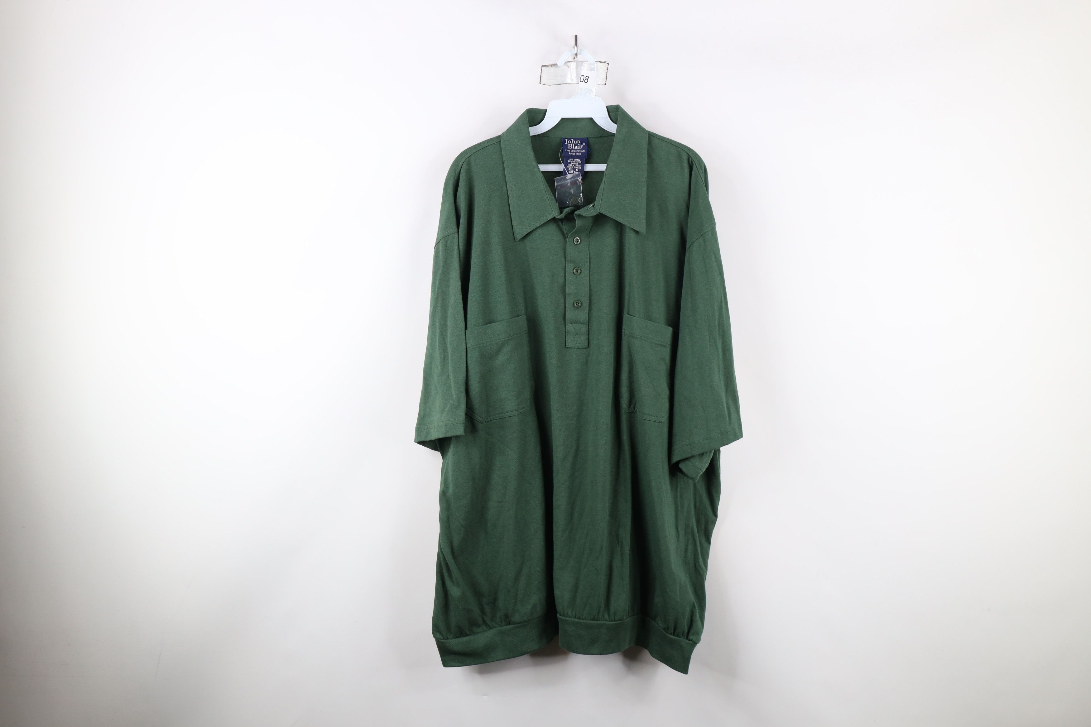 Vintage Deadstock Vintage 90s Streetwear Pullover Polo Shirt Green Size US XXL / EU 58 / 5 - 1 Thumbnail