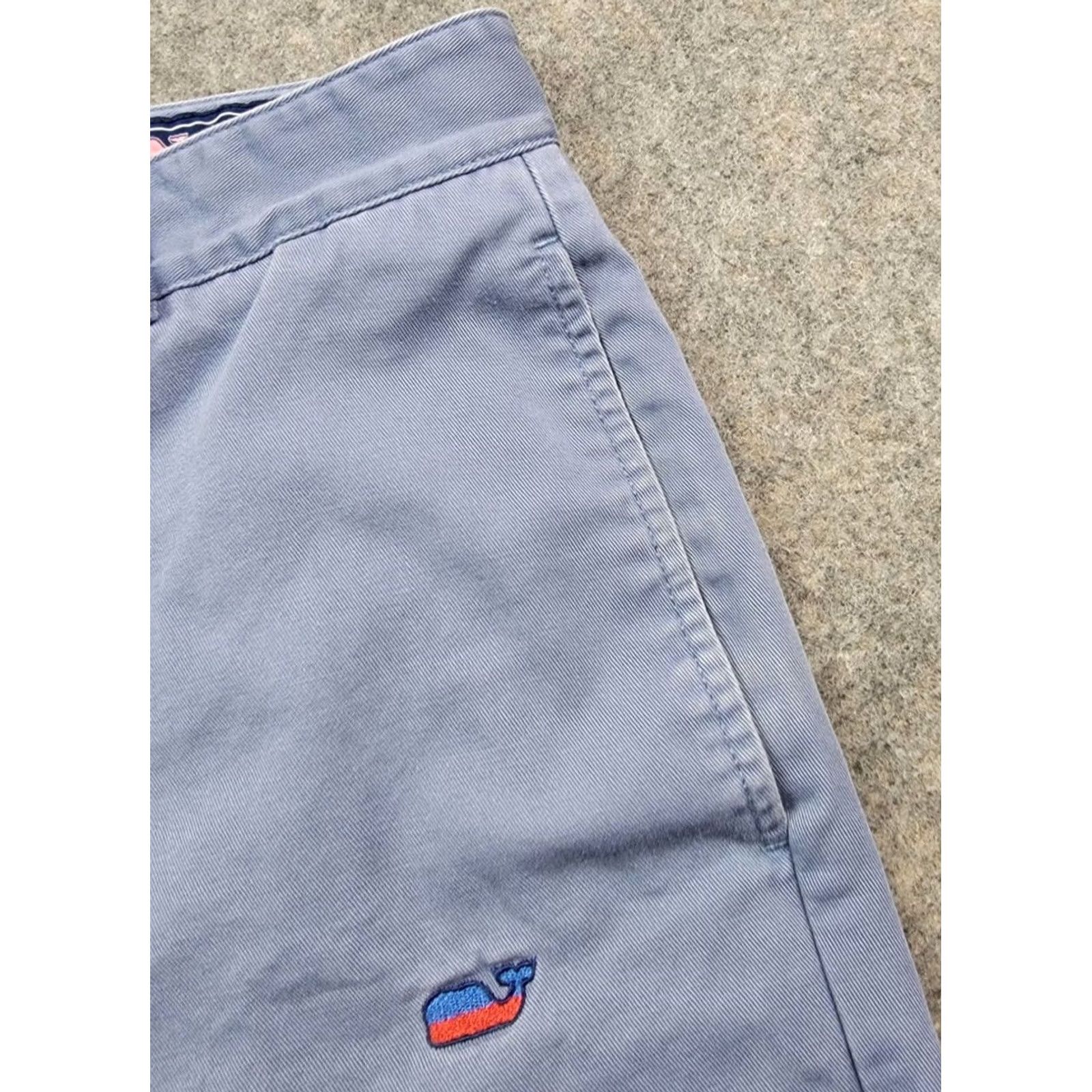 Vineyard Vines Vineyard Vines Club Shorts Mens 35 Blue Logo Whale Embroidered Chino Casual Beach Size US 35 - 3 Thumbnail