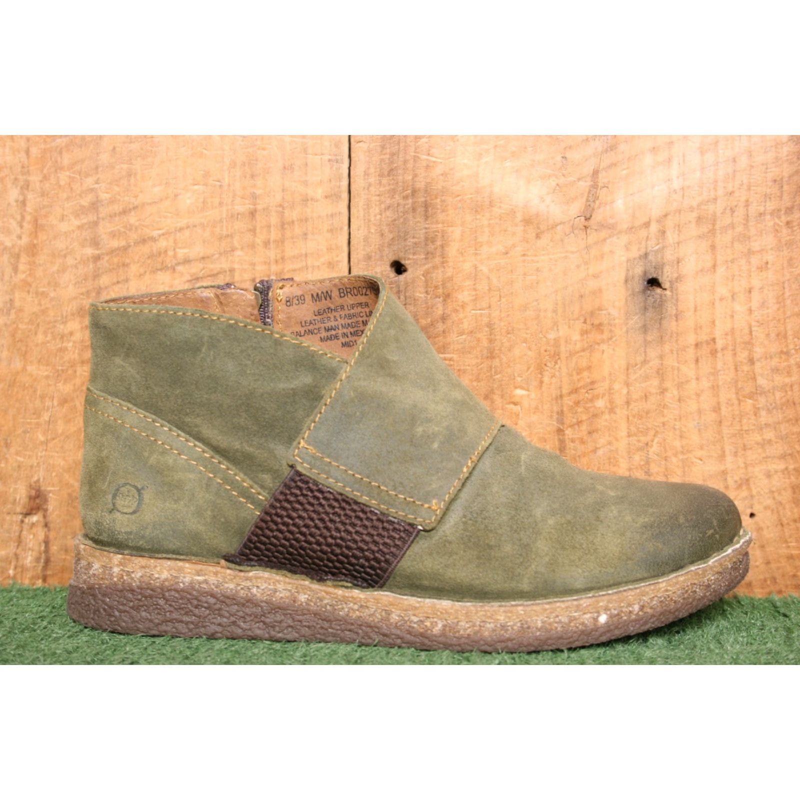 Born Børn Tora Olive Green Suede Side Zip Ankle Boots Sz. 8M Boots Women Suede Zip Bootie 8M Olive Green Børn Tora Limited? Size US 8 / IT 38 - 2 Thumbnail