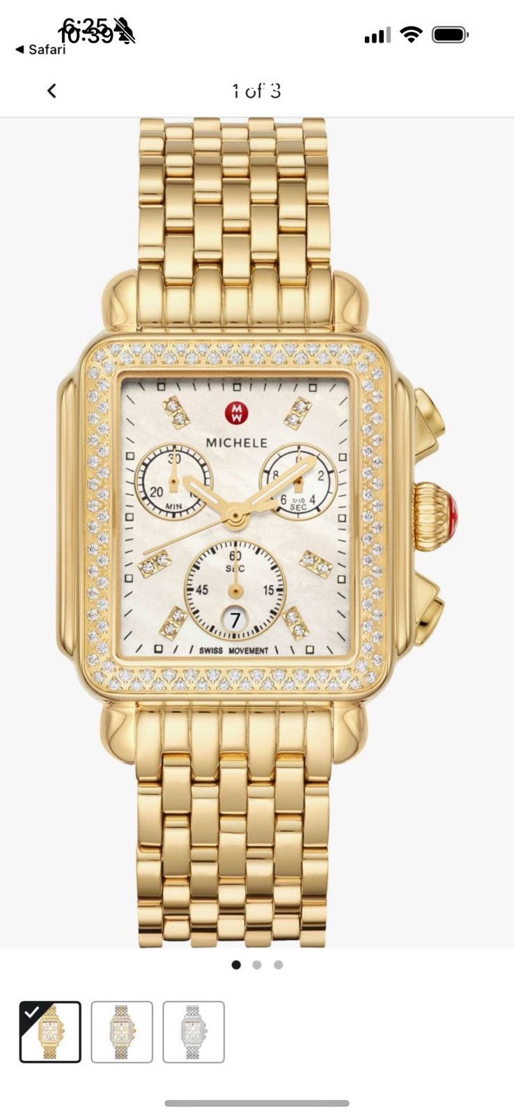 Other Michele Bracelet Watch with Diamonds Size ONE SIZE - 1 Thumbnail