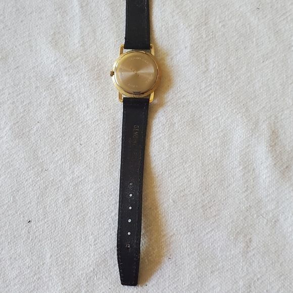 Designer 1986 Vintage Walking Liberty Men's Wristwatch Black Leather Size ONE SIZE - 4 Thumbnail