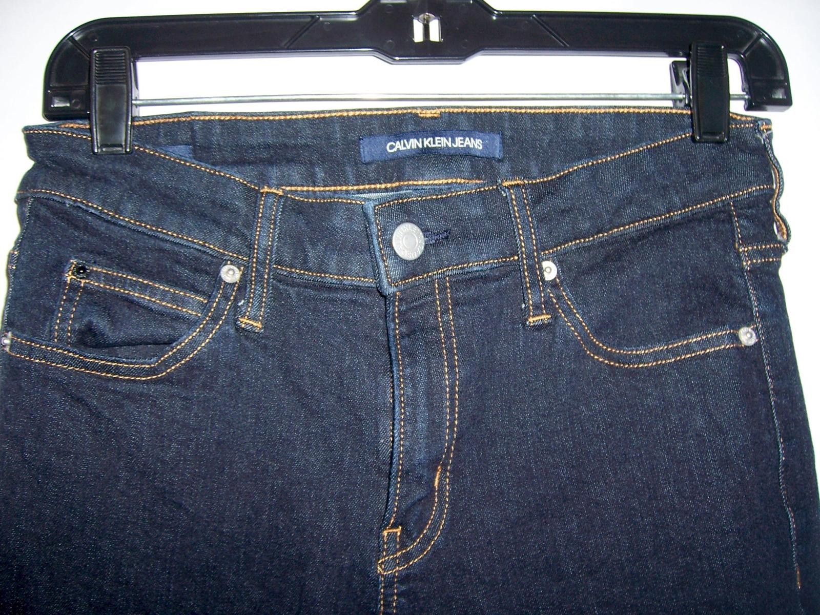 Calvin Klein Calvin Klein Women's Mid Rise Skinny Fit Jeans-Dark Wash-27" Size 27" / US 4 / IT 40 - 5 Thumbnail