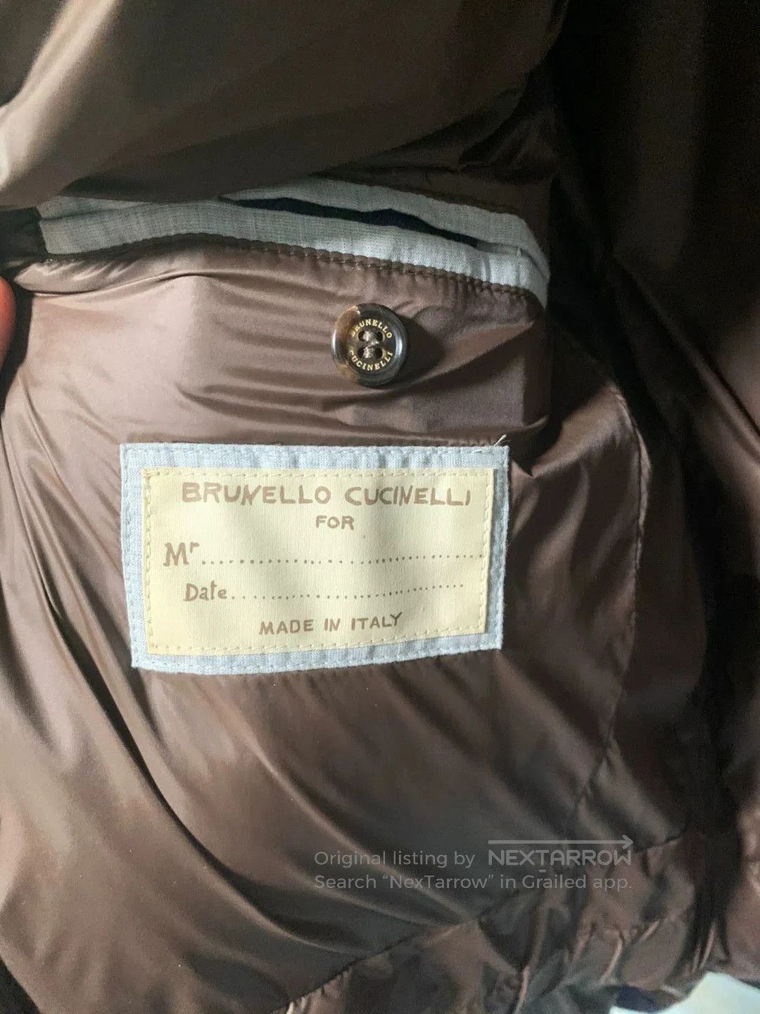 Brunello Cucinelli luxurious down coat with fur collar. Size S / US 4 / IT 40 - 5 Thumbnail