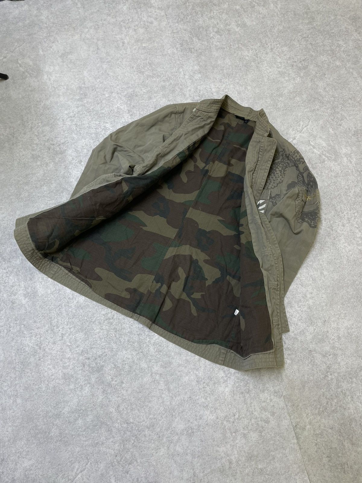14th Addiction × If Six Was Nine × Le Grande Bleu (L.G.B.) Skull MilitaryGoth Ifsixwasnine Dragon Military Jacket Opium Size US M / EU 48-50 / 2 - 12 Thumbnail