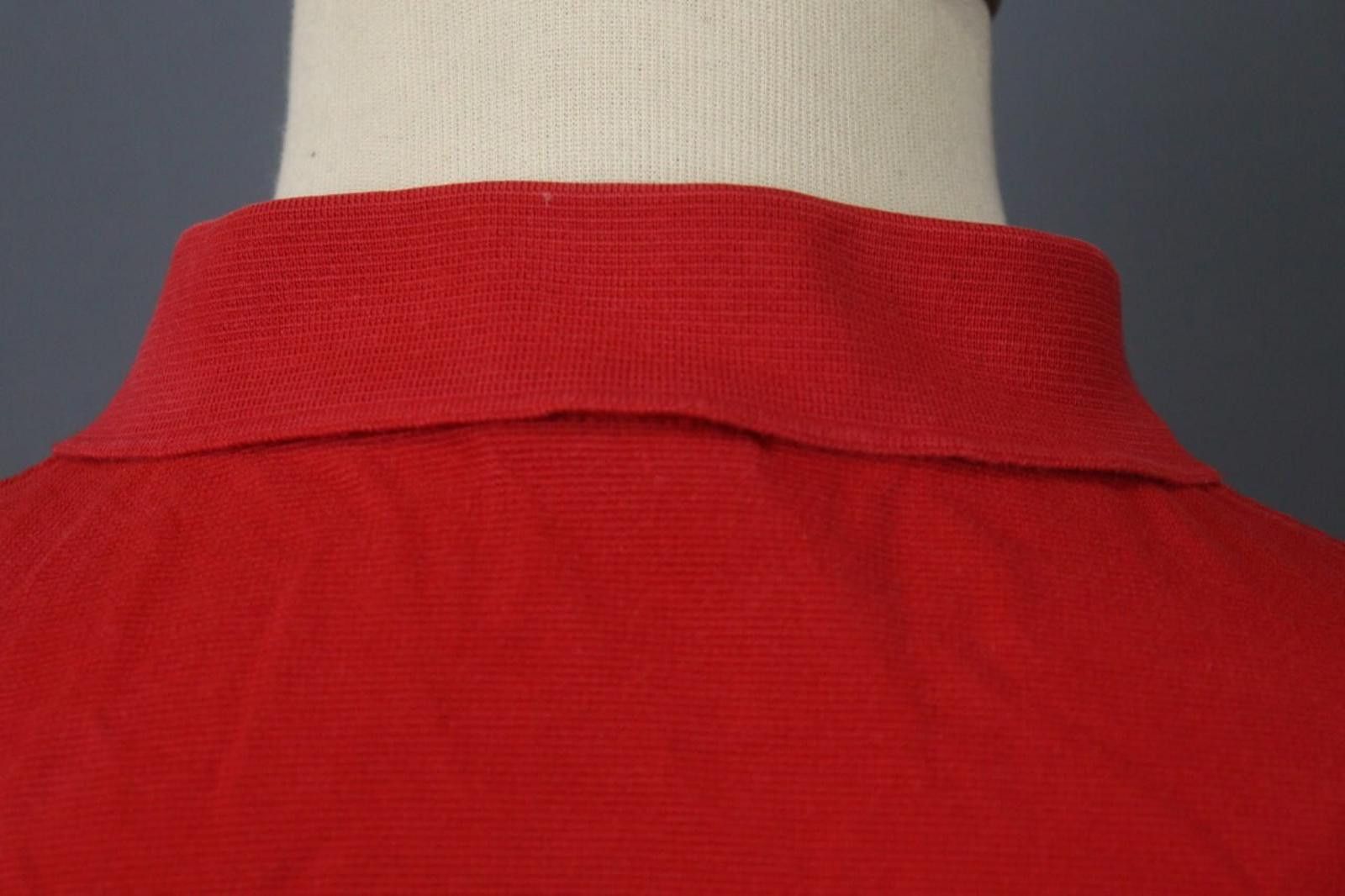 Lacoste Lacoste Red Cotton Collared Popover Polo Shirt Size 8 Size US M / EU 48-50 / 2 - 11 Thumbnail