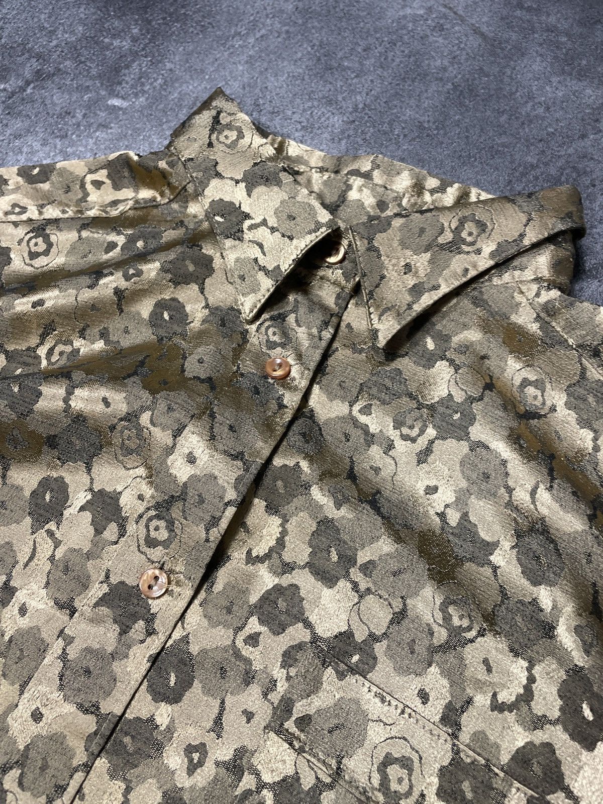 Vintage Avant Garde Luxury Vintage Y2K Gold Shirt Boxy Fit Size 3XL / US 20-22 - 6 Thumbnail