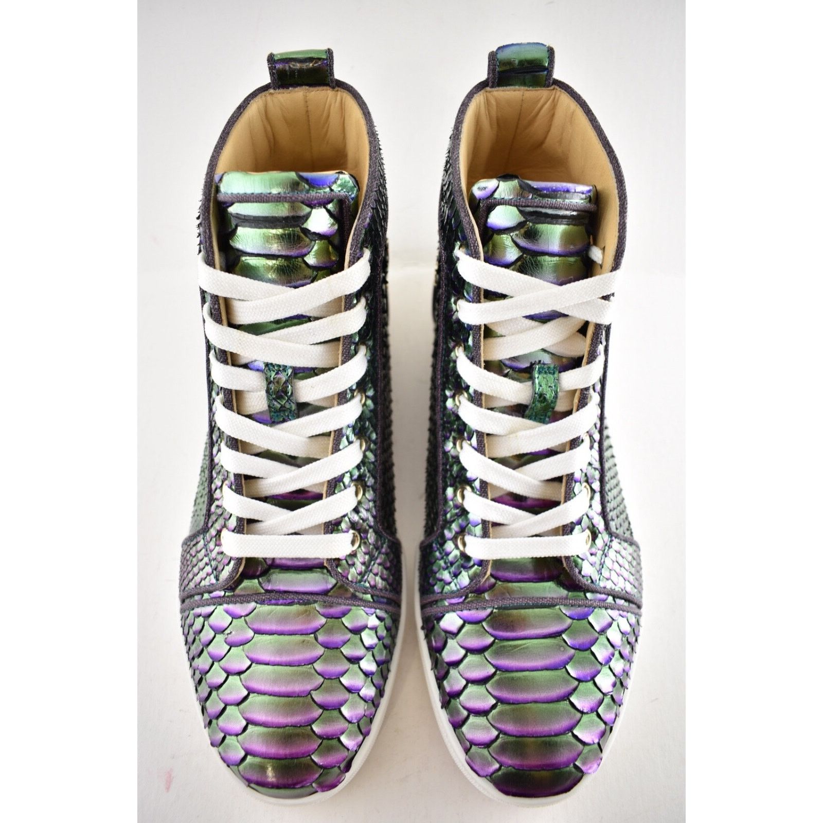 Christian Louboutin Bip Bip Orlato Flat Python Snakeskin High Top Sneaker 41 Size US 11 / IT 41 - 7 Thumbnail