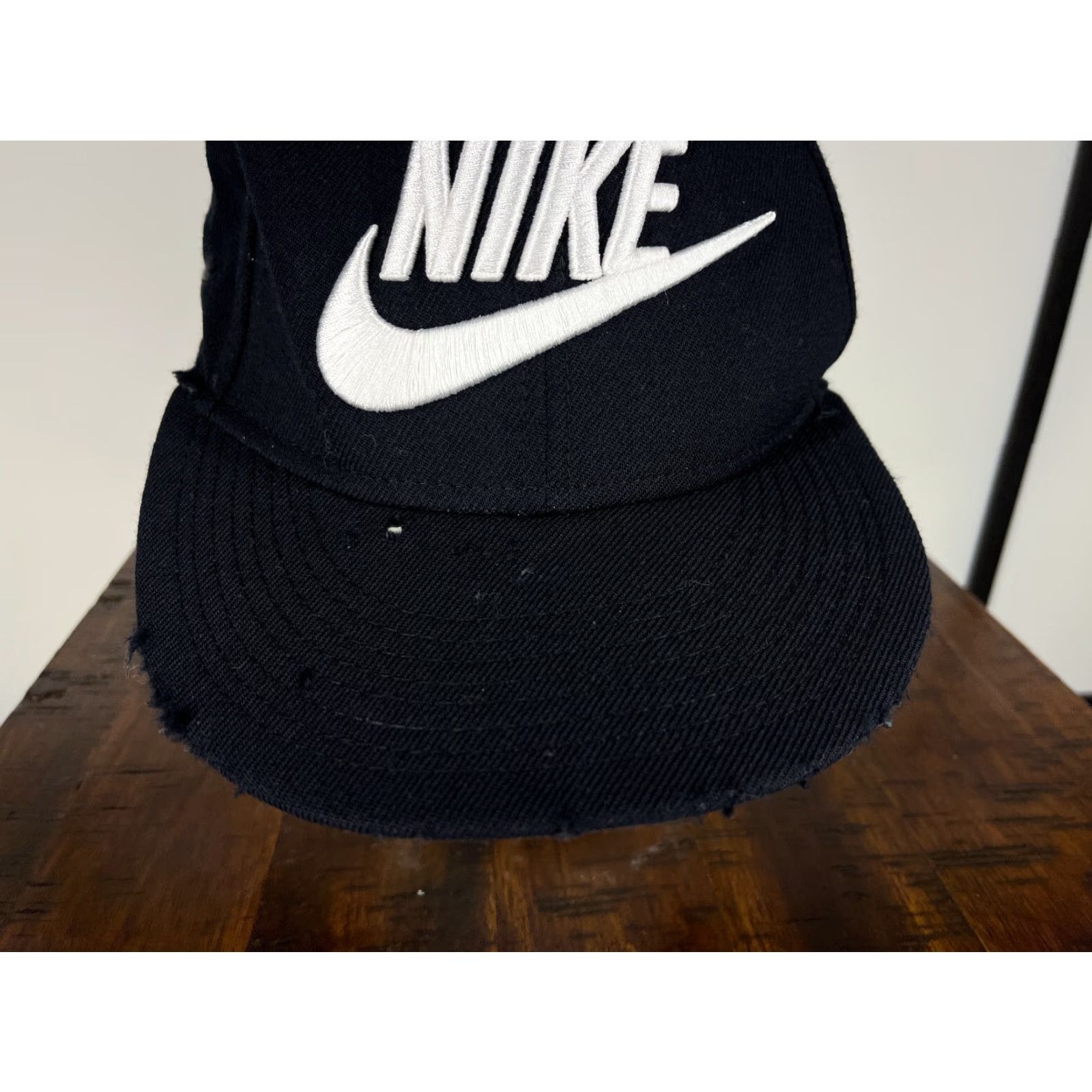 Nike Nike True Hat Cap Snap Back Adult One Size Black Cotton Polyester Wool Outdoors Cap Hat Mens Black Outdoor Sports 90s Size ONE SIZE - 3 Thumbnail