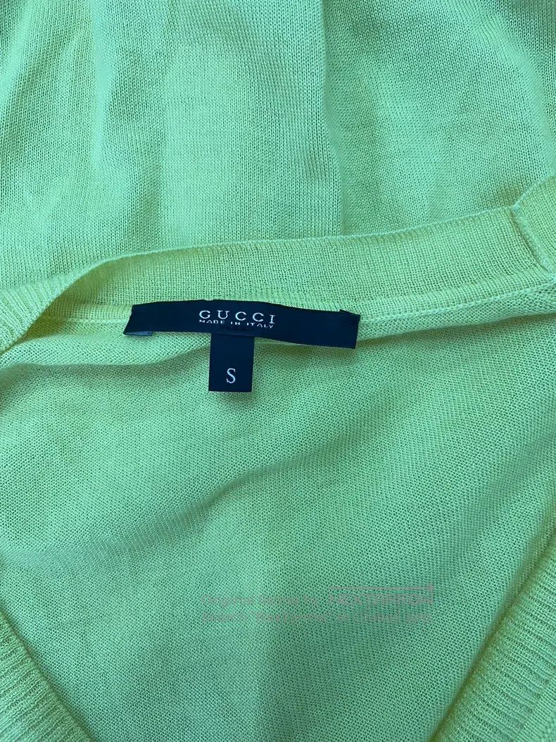 Gucci Gucci Yellow cashmere knitted cardigan coat Size S / US 4 / IT 40 - 4 Thumbnail