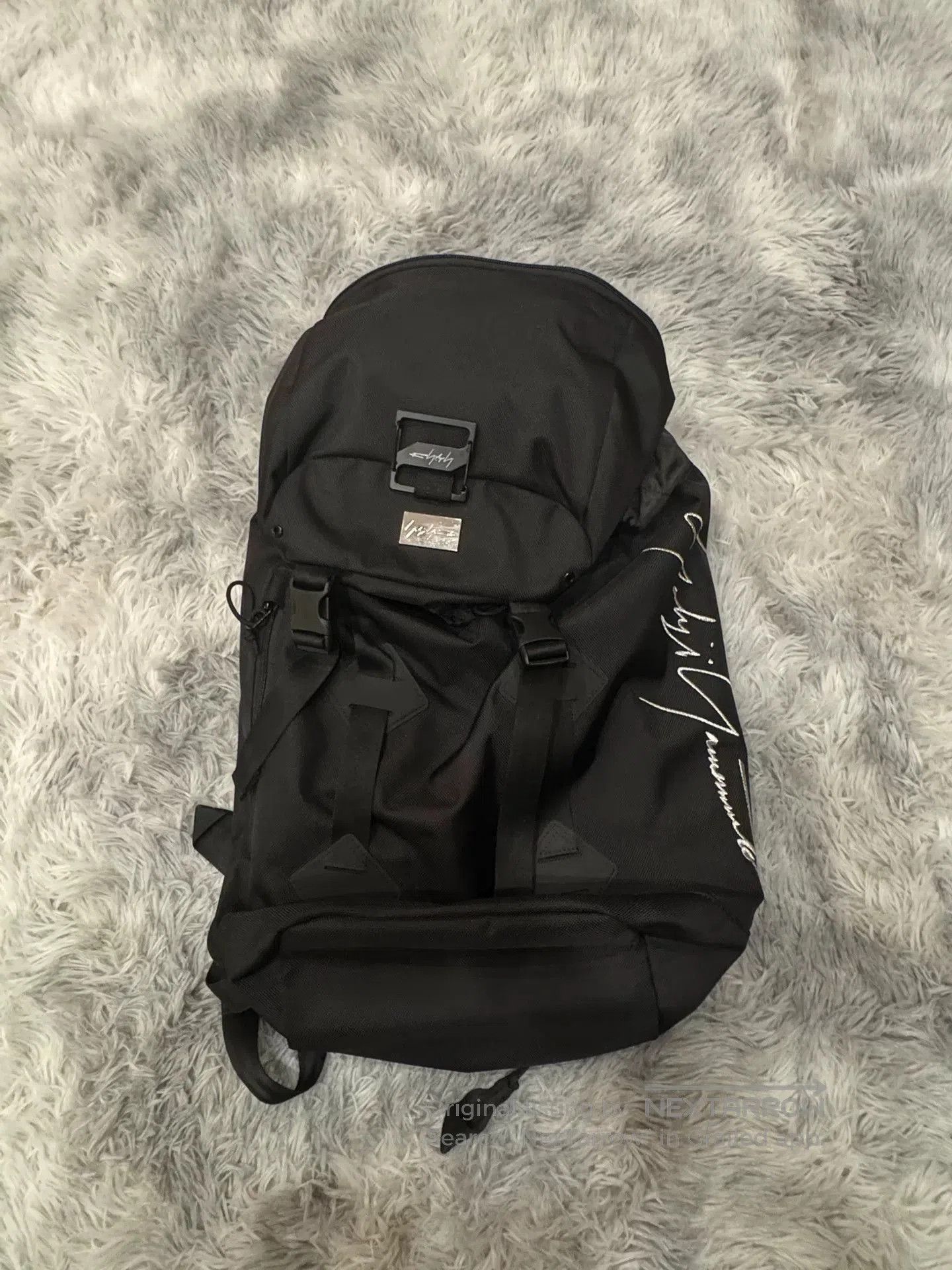 Yohji Yamamoto x New Era Embroidered Backpack.