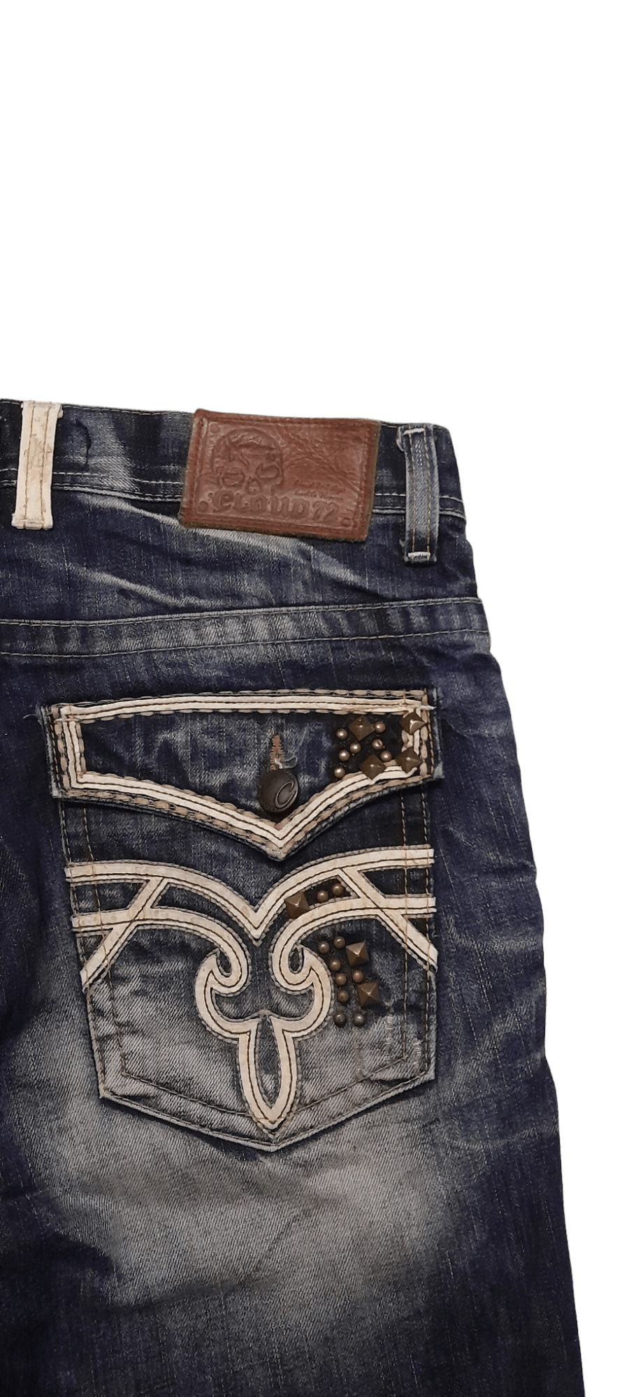 Japanese Brand CLOUD 72 Japan Disstressed Art Denim (S185) waist 33 Size US 33 - 12 Thumbnail