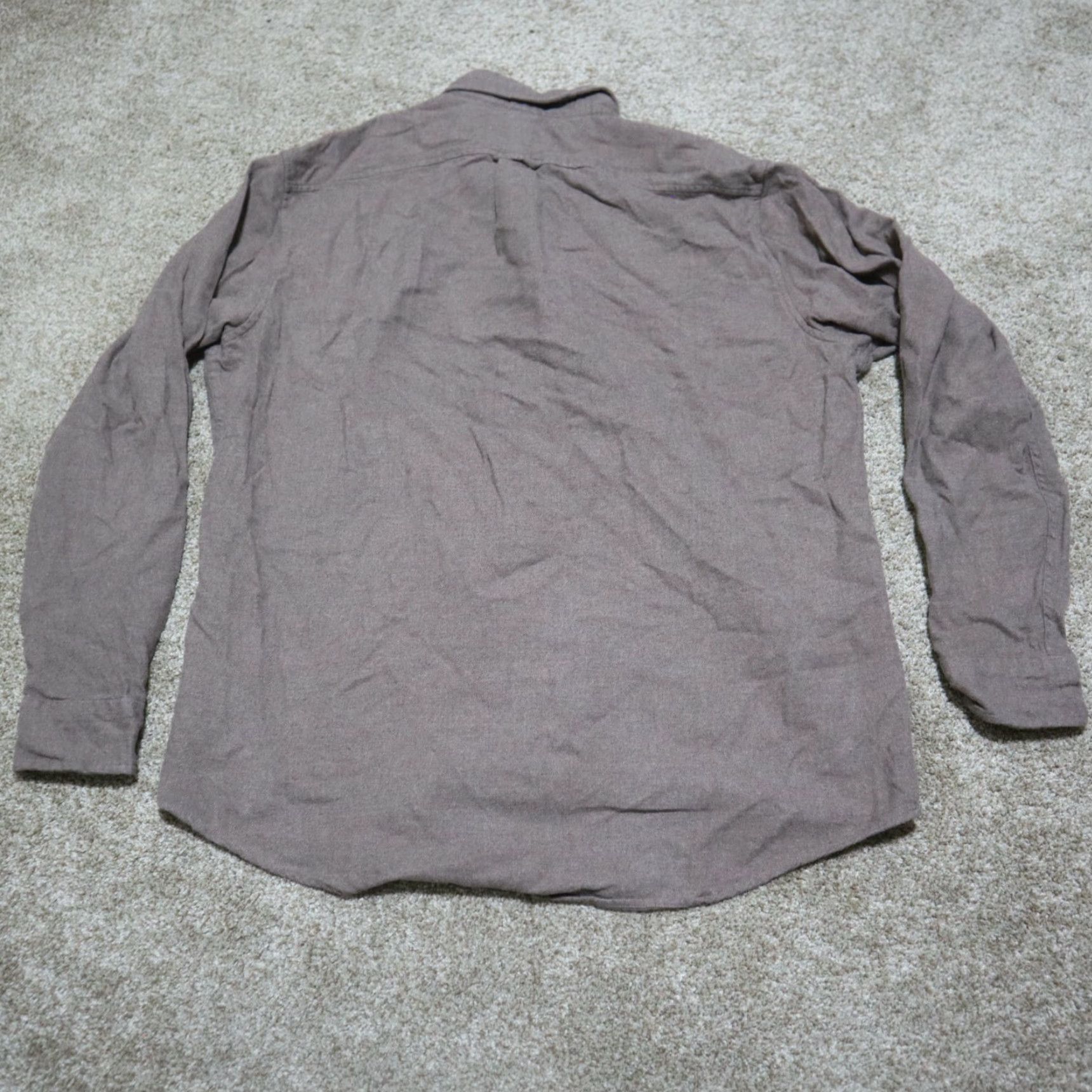 Lands' End Lands' End Shirt Brown 100% Cotton Corduroy Long Sleeve Button-Up Casual Mens Large Size L / US 10 / IT 46 - 8 Thumbnail