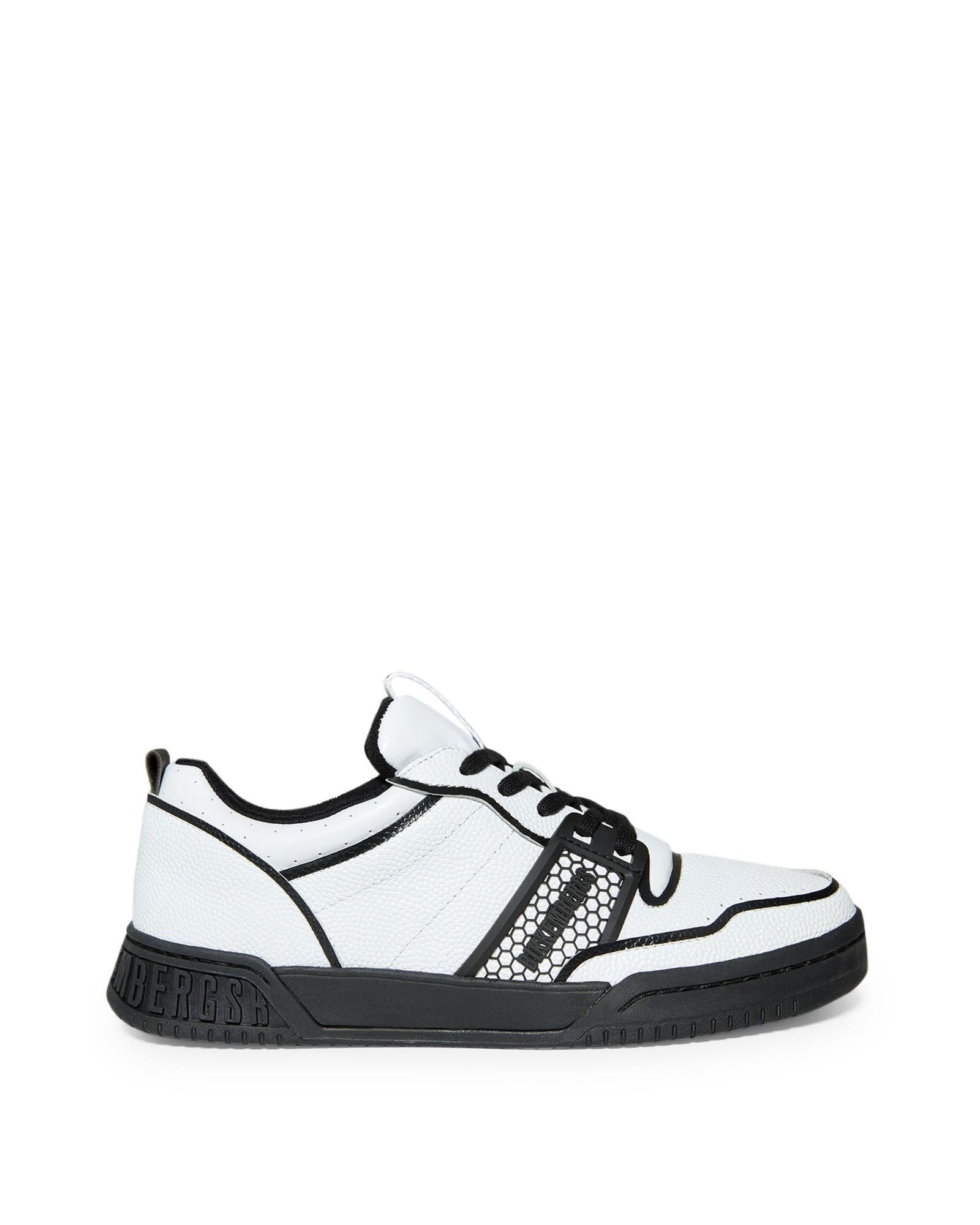 image of Dirk Bikkembergs Synthetic Leather Upper Sneakers With Rubber Sole in White, Men's (Size 11)