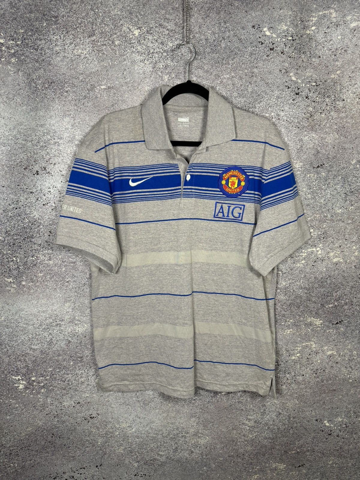 Nike × Vintage Vintage Manchester United Pre Match Nike Polo Tee Size US XL / EU 56 / 4 - 1 Thumbnail