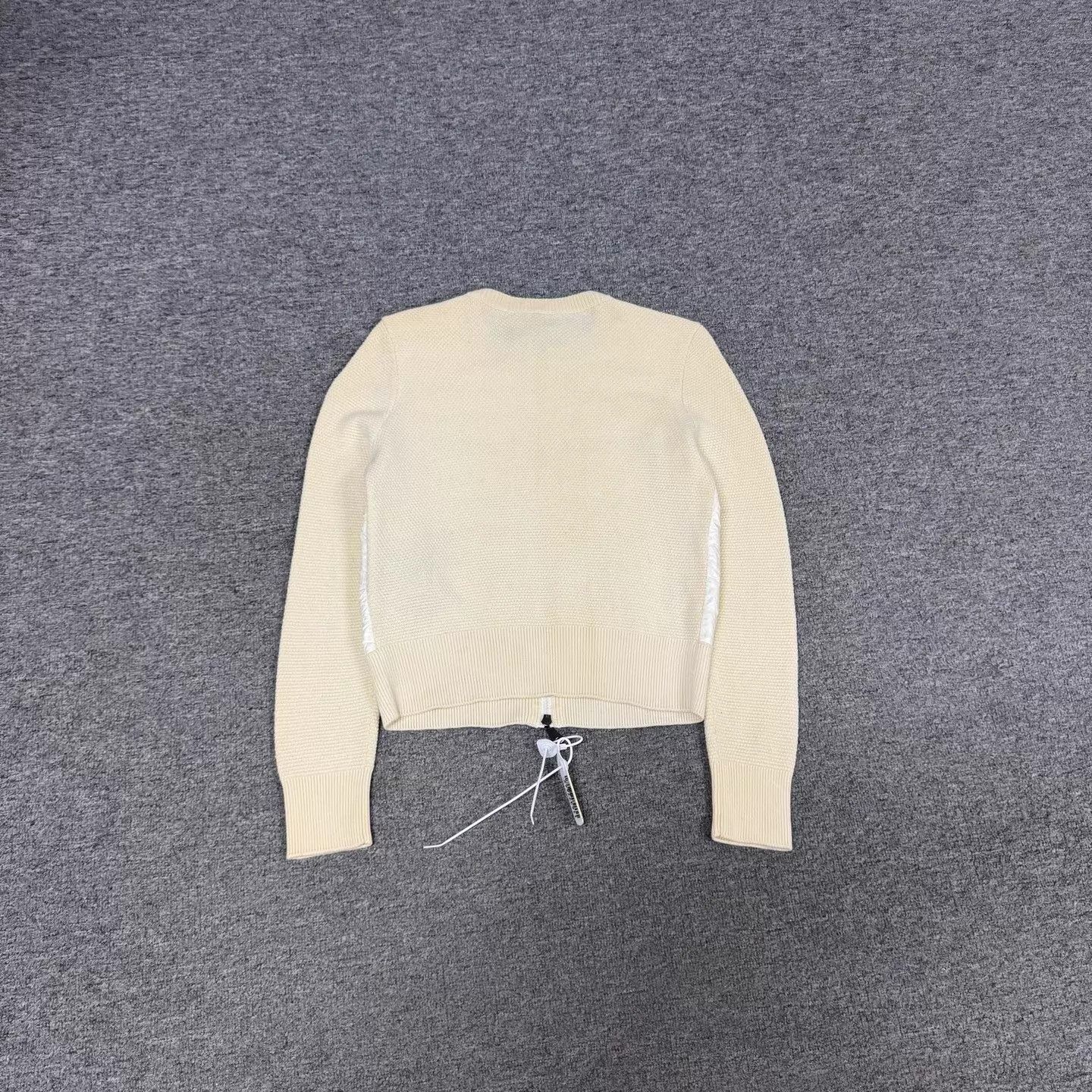 Moncler Moncler Knit Paneled Sleeve Logo Ivory Zipper Down Jacket M Size M / US 6-8 / IT 42-44 - 2 Thumbnail