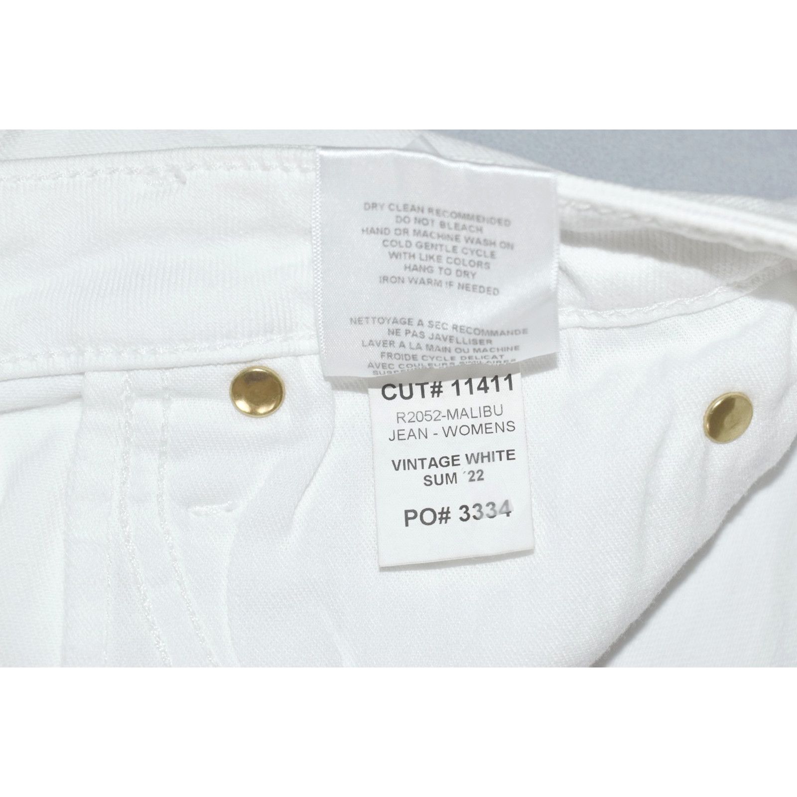 Fidelity NWOT FIDELITY Vintage White High Wide Leg Crop Jeans Size 28 Size 31" - 8 Thumbnail