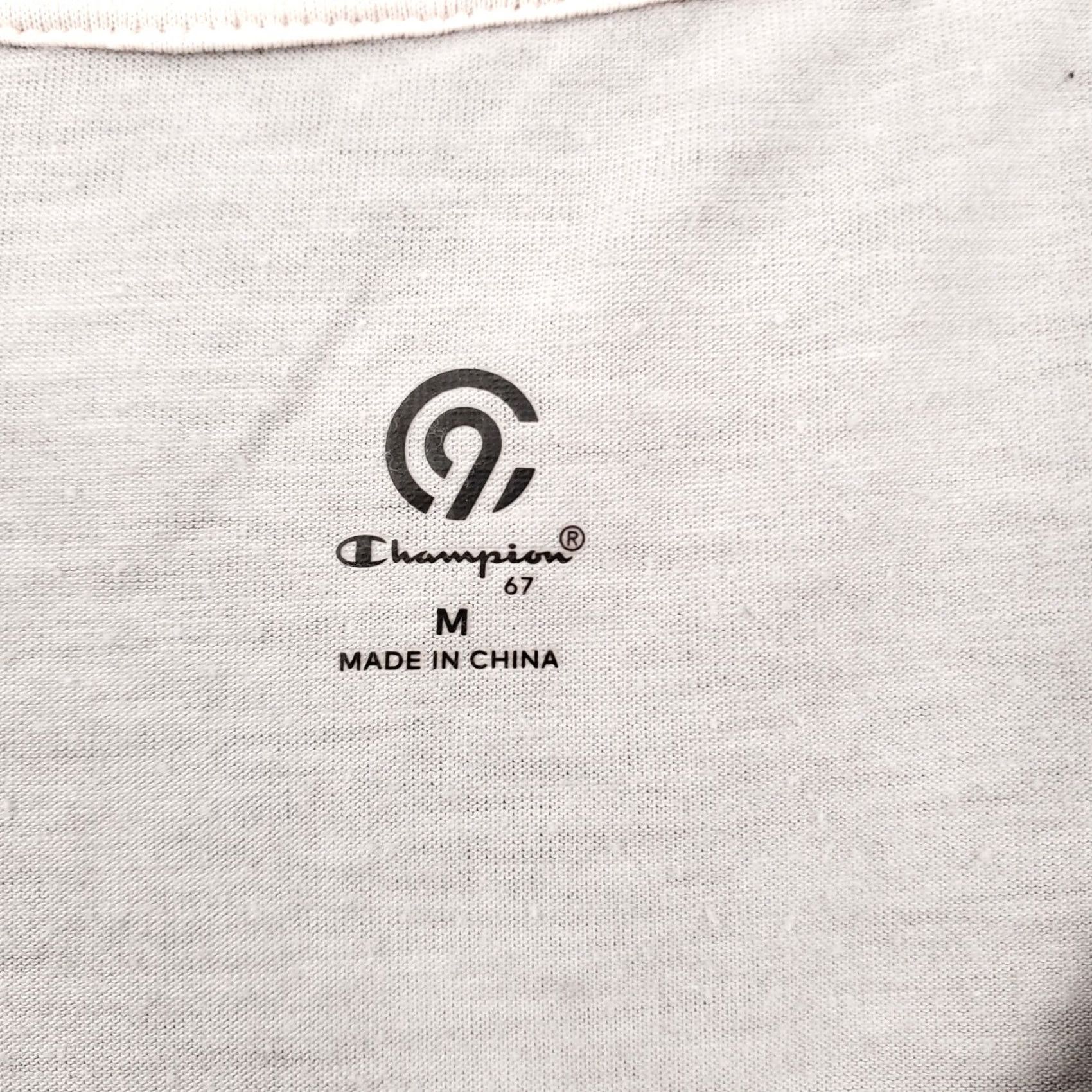 Champion Champion T Shirt Womens M Medium Gray Scoop Neck Short Sleeves Polyester Logo Size M / US 6-8 / IT 42-44 - 4 Thumbnail
